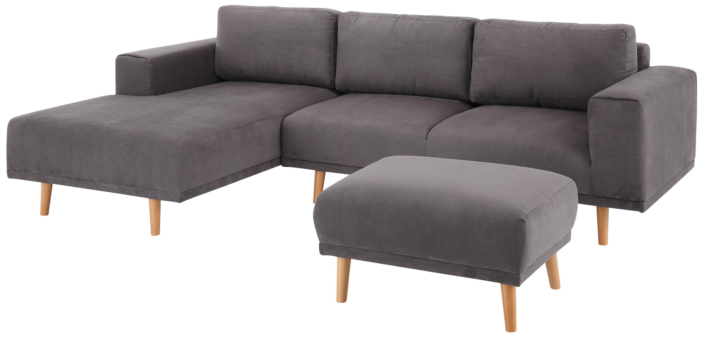 Home affaire Ecksofa »Lasse L-Form«, im scandinavischen Stil mit Holzfüßen