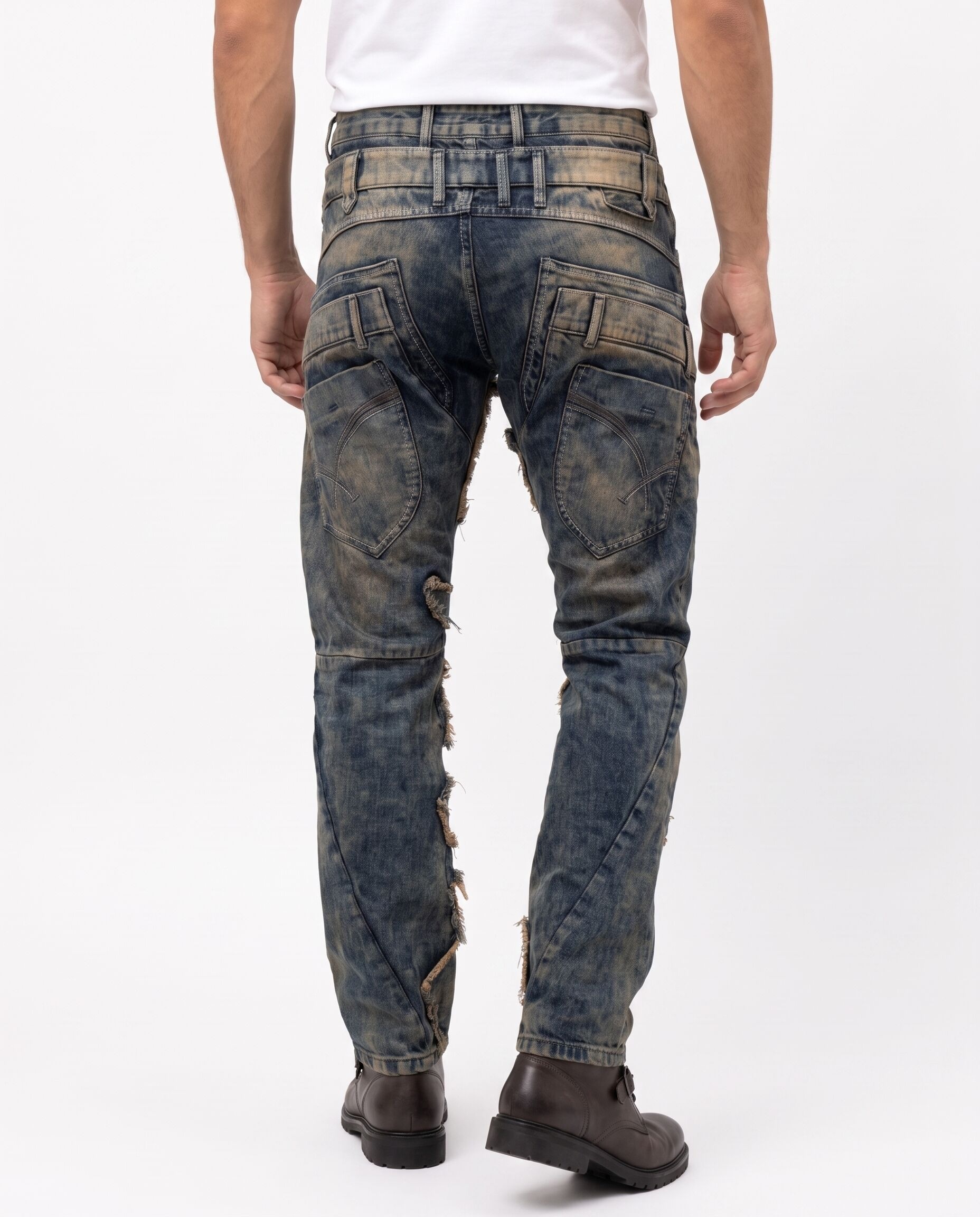 Cipo & Baxx Destroyed-Jeans »CD912« im Patchwork-Design
