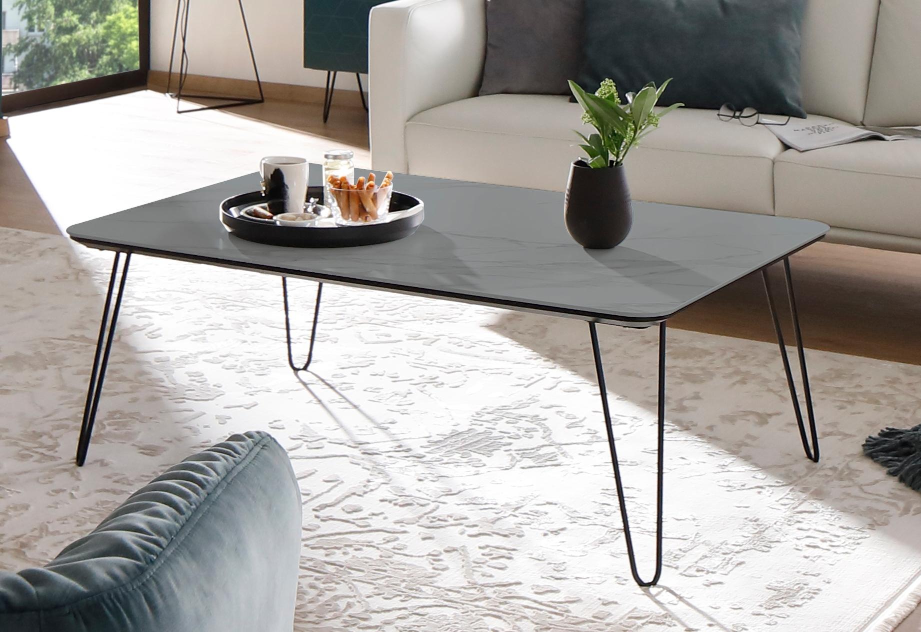 Villeroy & Boch Couchtisch AMARA, mit Keramiktischplatte und Haarnadelfuß