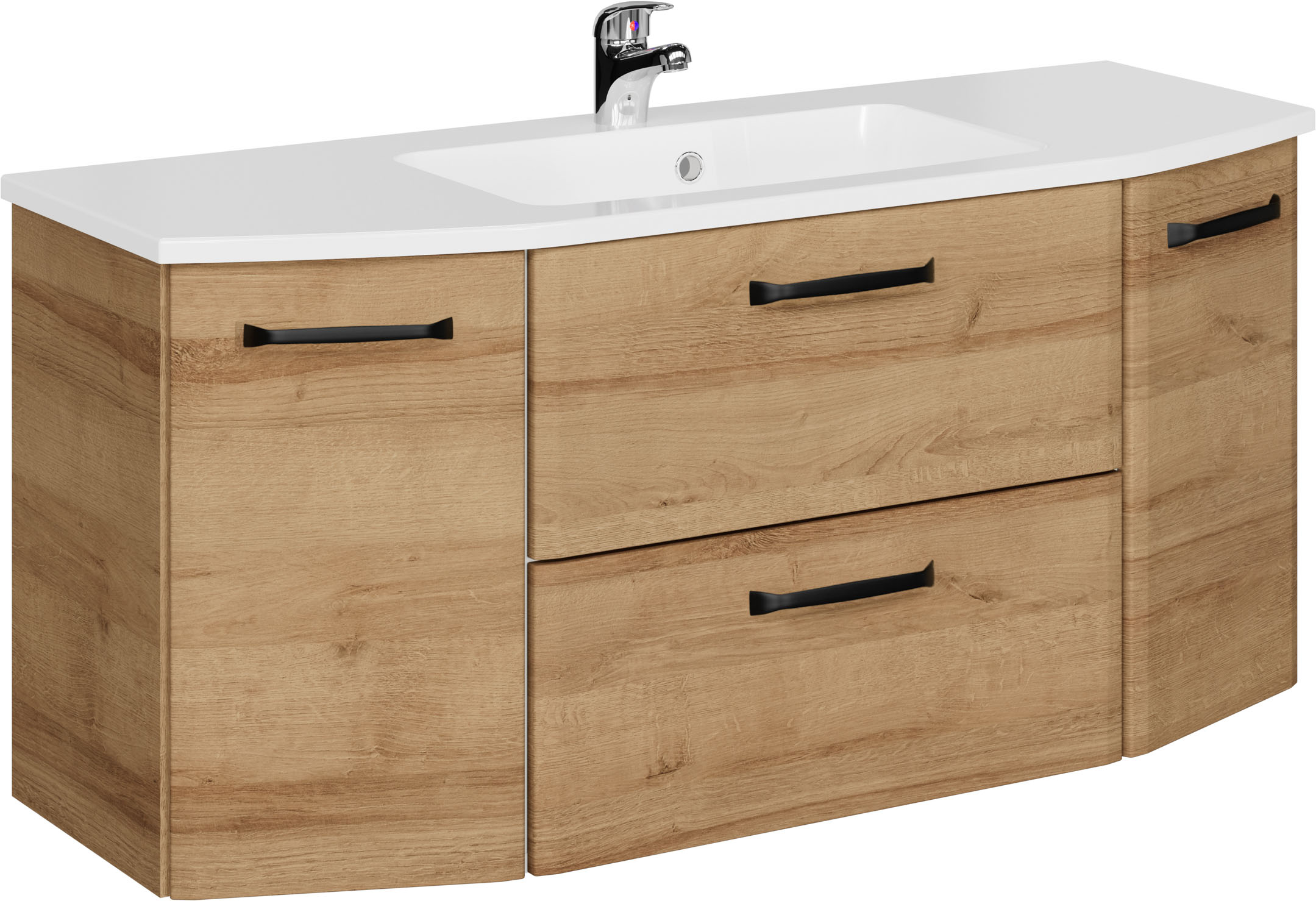 Saphir Waschtisch "Quicket 318, mit Mineralmarmorbecken, 112cm breit" 2 Stk. tlg.