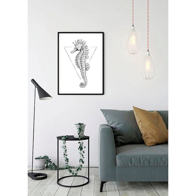 Komar Poster »Sea Horse White«, Tiere, (1 St.), Kinderzimmer, Schlafzimmer,  Wohnzimmer | BAUR