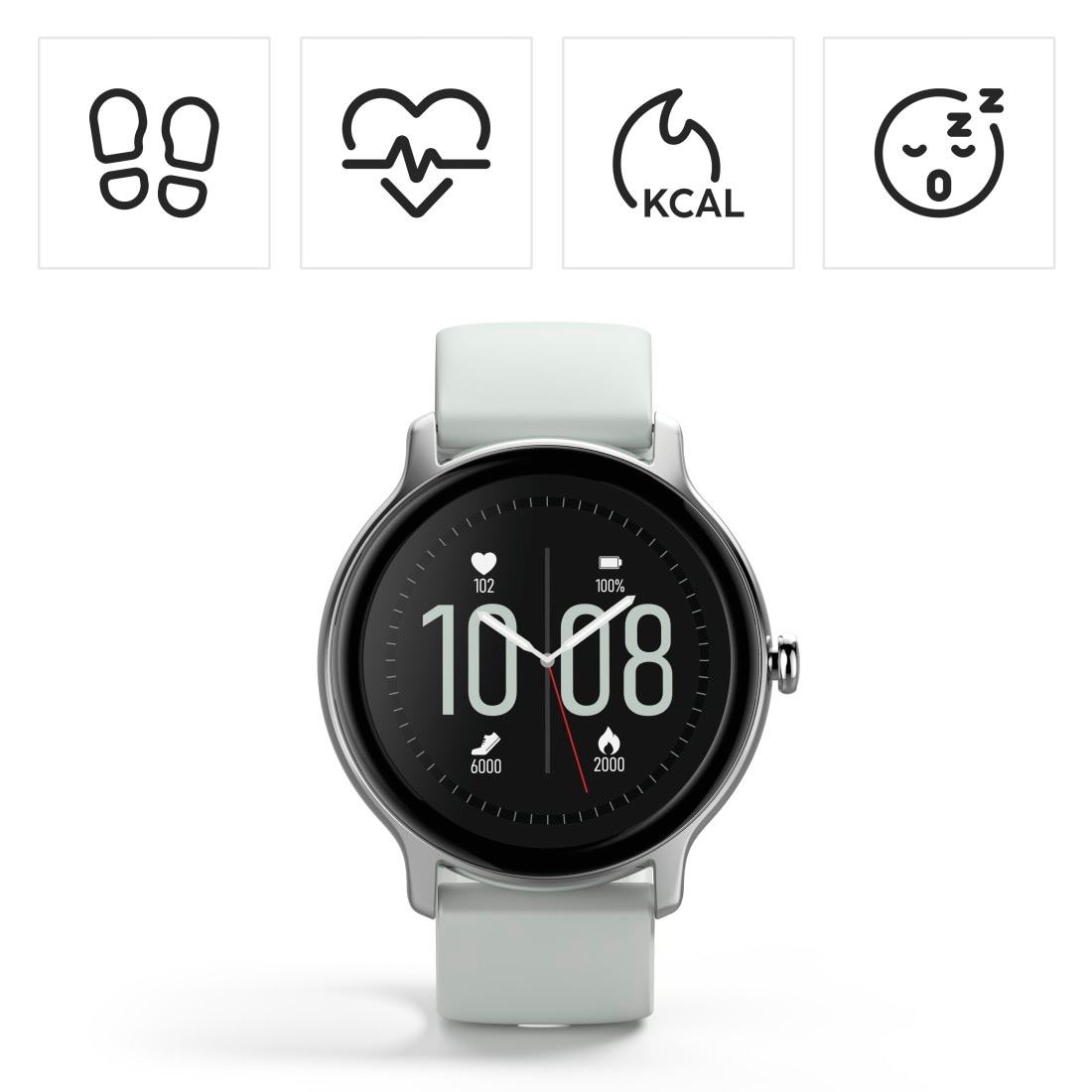 Hama Smartwatch »Smartwatch 4910 Damen Herren, Blutsauerstoffmessung, wasserdicht«, (wasserdicht)