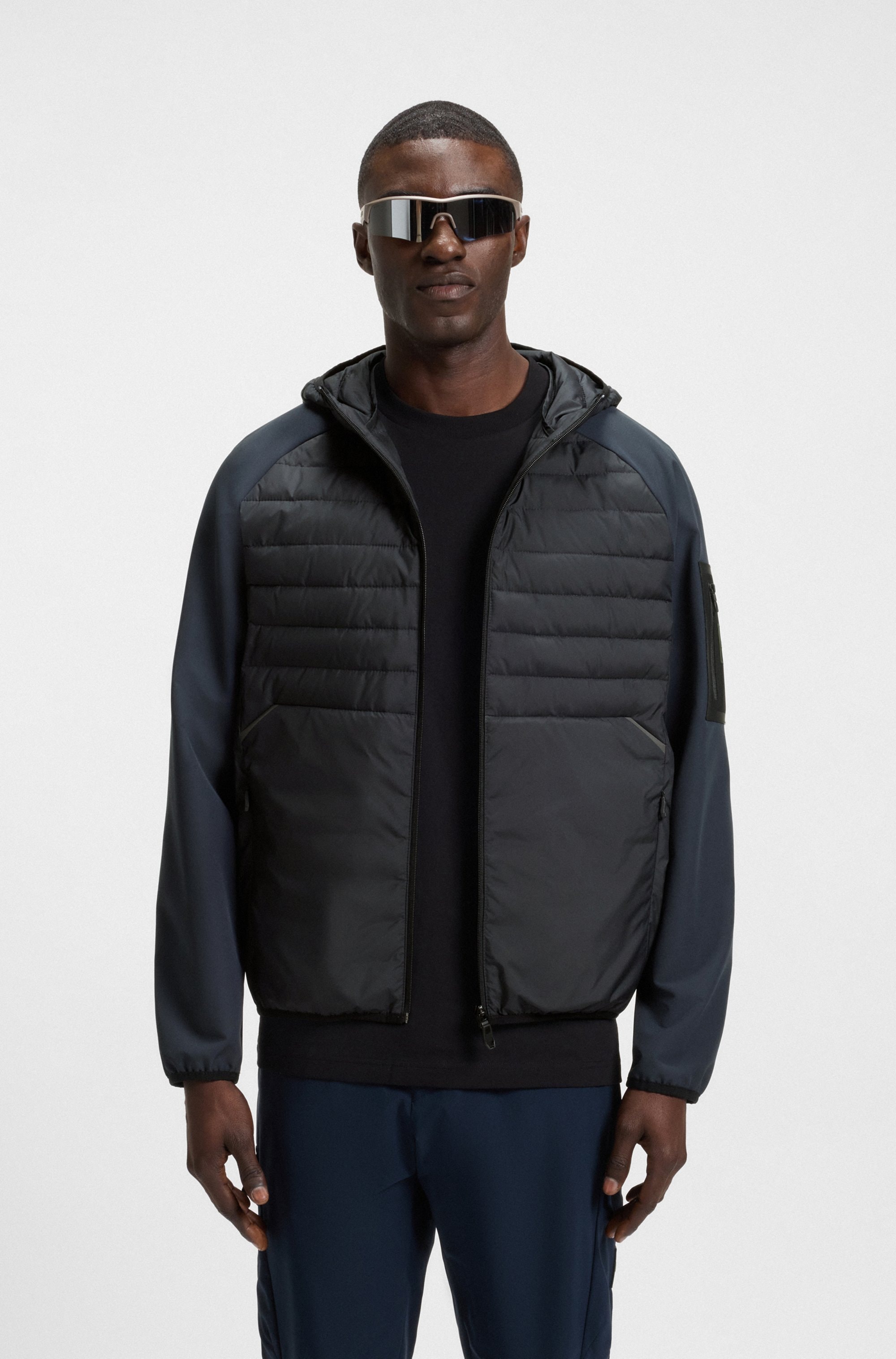 BOSS GREEN Outdoorjacke "J Urbanex Hybrid HD", mit Kapuze, mit soften Stret günstig online kaufen