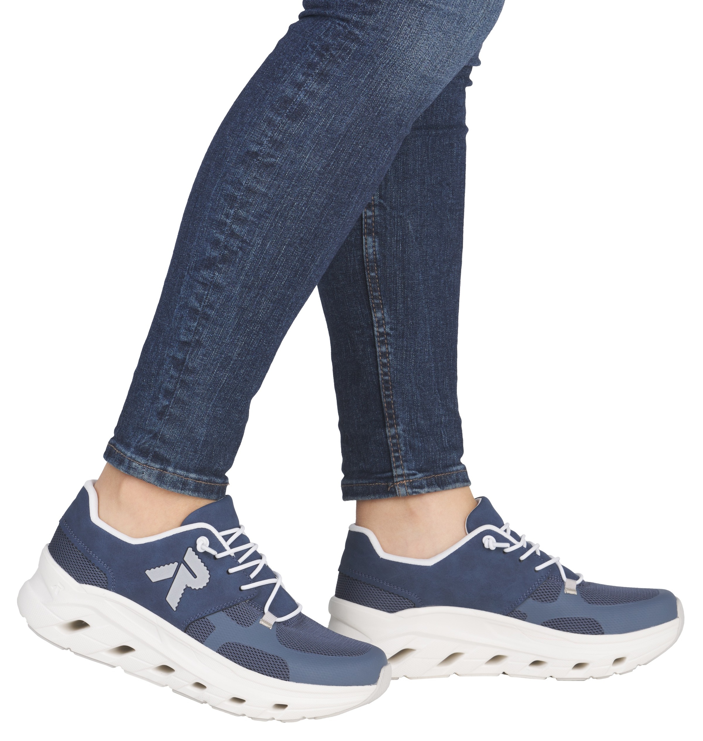 RIEKER Sport Plateausneaker, Slip-on Sneaker, Halbschuh, Freizeitsneaker mit MemoSoft-Innensohle