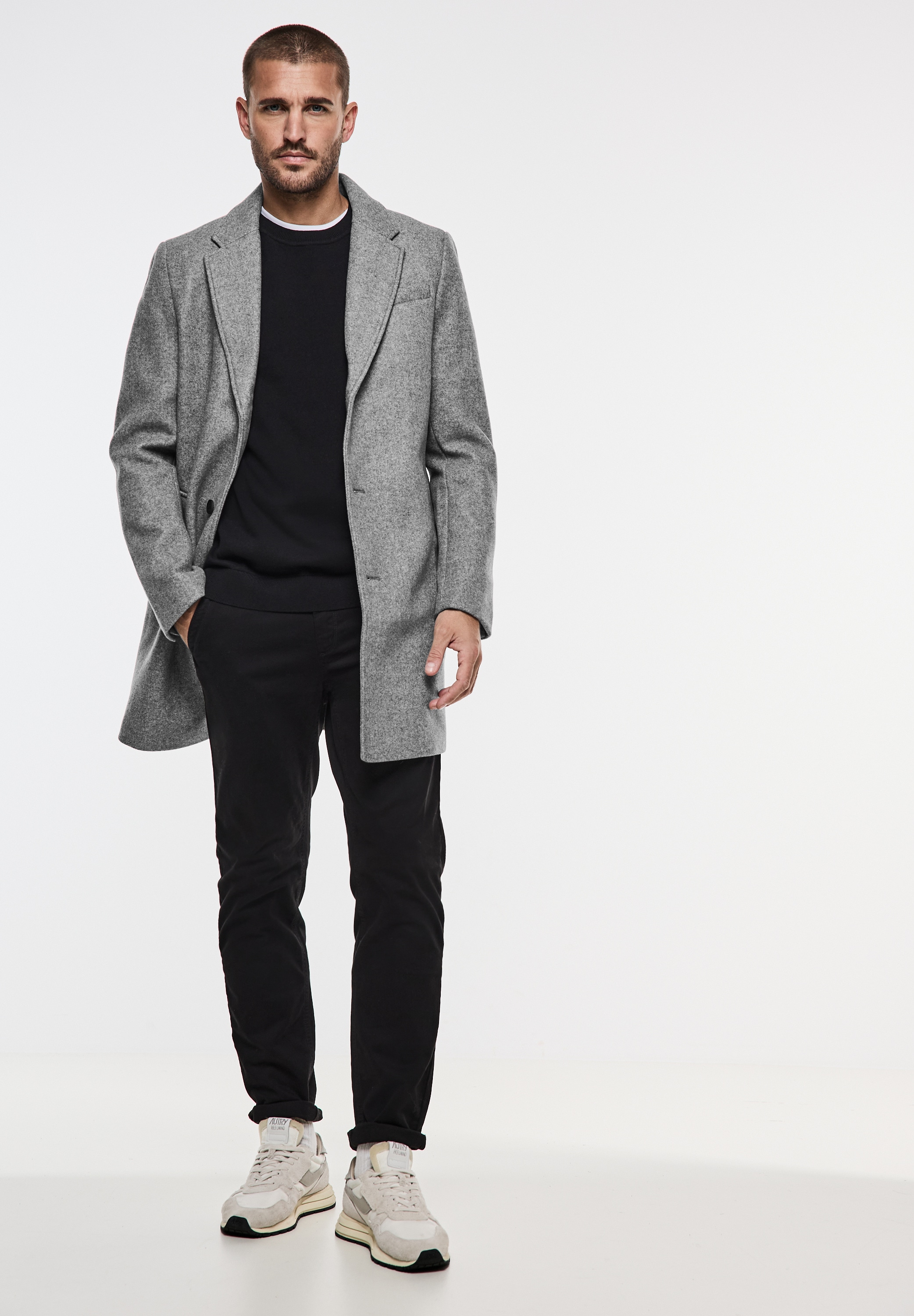 STREET ONE MEN Outdoorjacke, ohne Kapuze, mit Knopfleiste