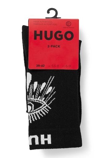 HUGO Underwear Freizeitsocken »2P QS EQUALITY CC«, (Packung, 2 Paar), mit Logostickerei