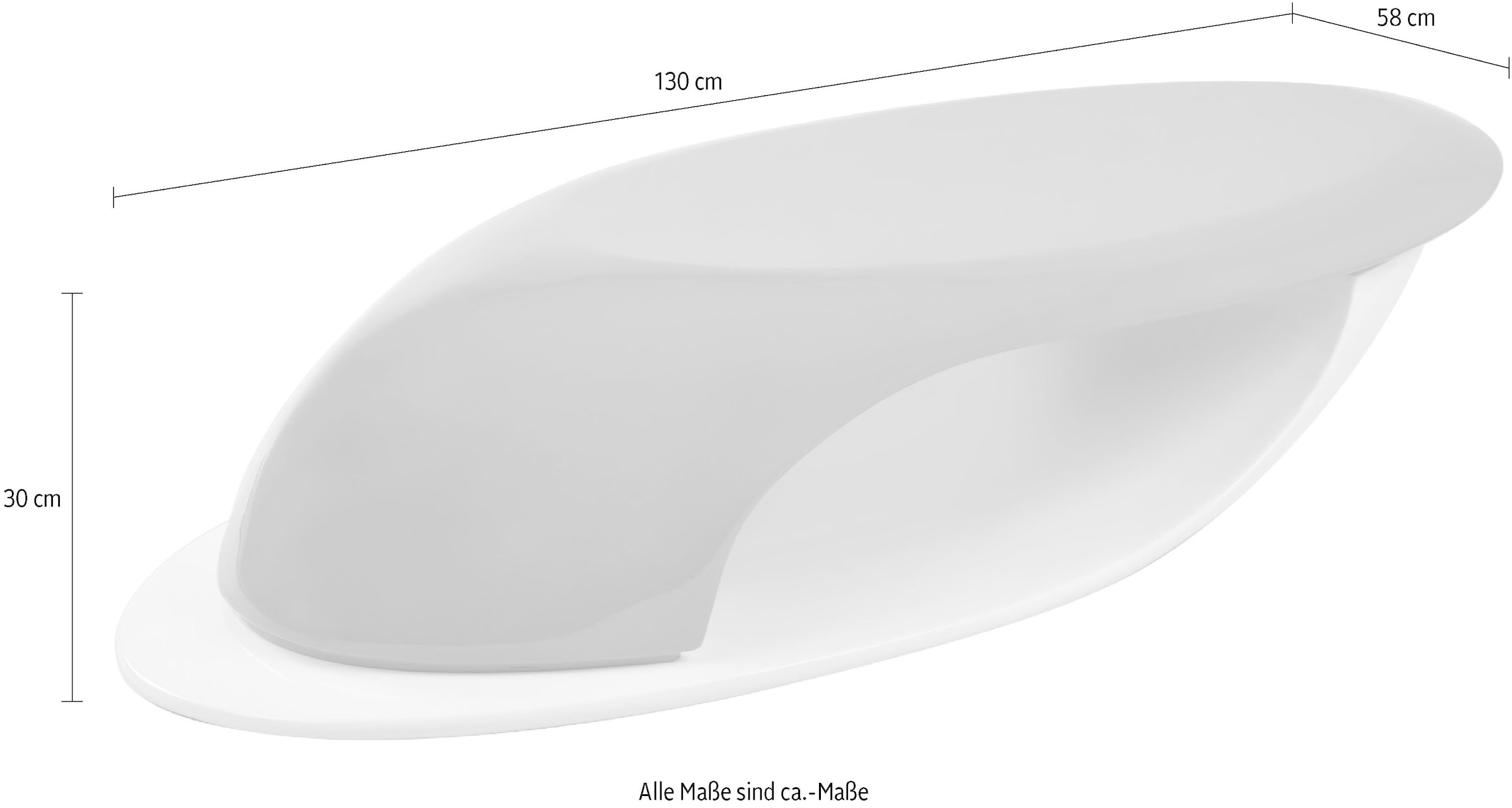 SalesFever Couchtisch, zweifarbig lackiert, Design Couchtisch aus Fiberglas