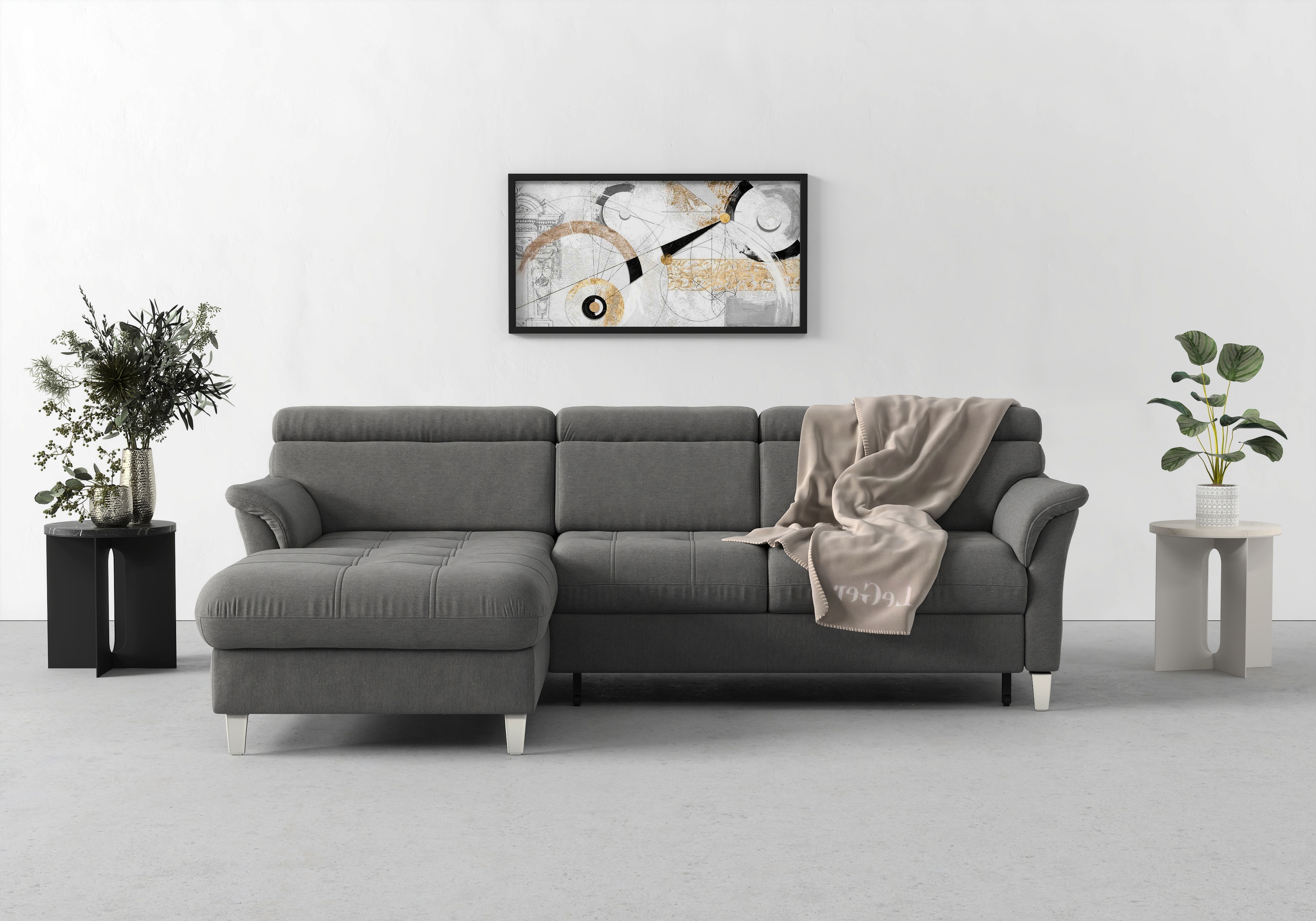 Thumbnail - sit&more Ecksofa "Marano L-Form", inklusive Kopfteilverstellung, wahlweise mit Bettfunktion, Bettkasten