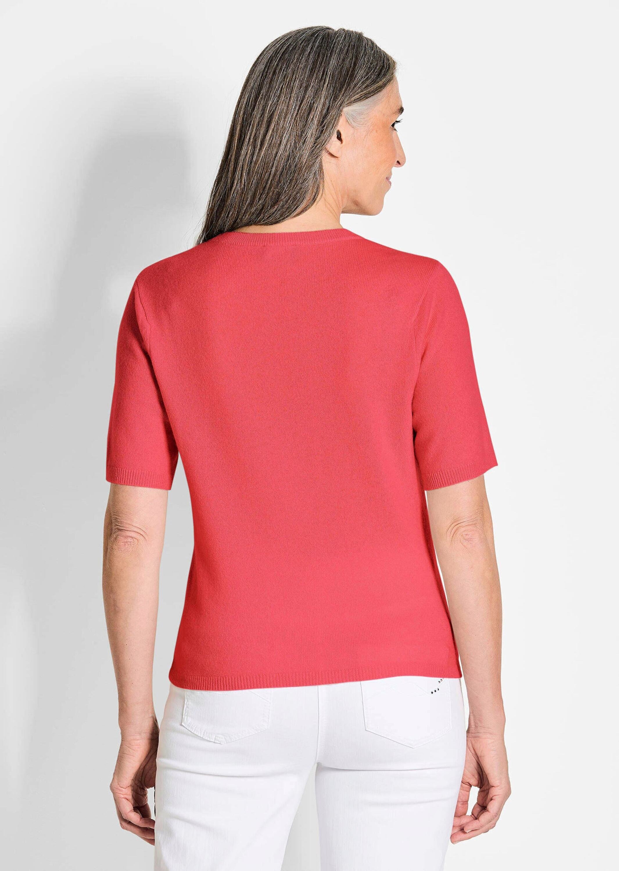GOLDNER Kurzarmpullover »Kaschmirpullover mit Rundhals Halbarmpullover mit Rundhals aus Kaschmir«