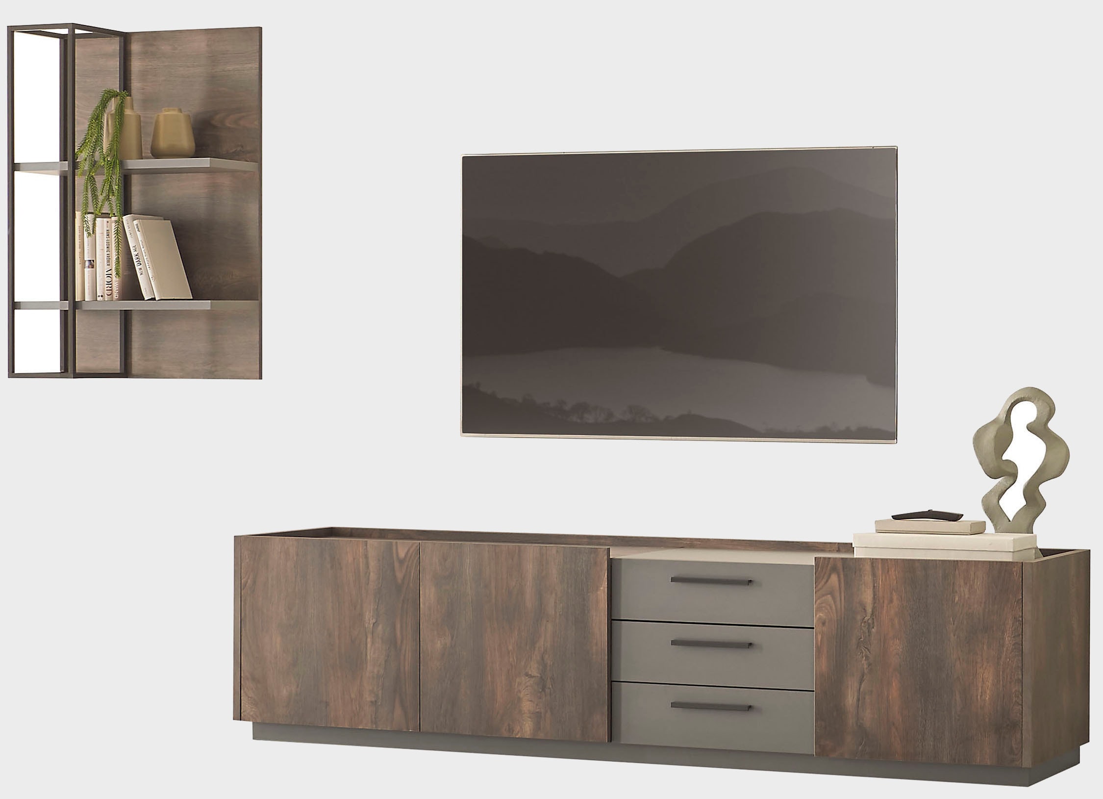 INOSIGN Wohnwand »LARGO«, (Set, 2 St.), mit Soft-Close-Funktion