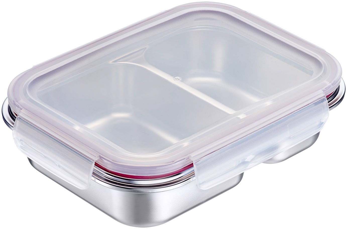 WESTMARK Lunchbox "Edelstahl Lunch Box/ Frischhaltedose, geteilt, 450 + 280 ml" auslaufsichere Brotdose – mikrowellen- & ofenfest