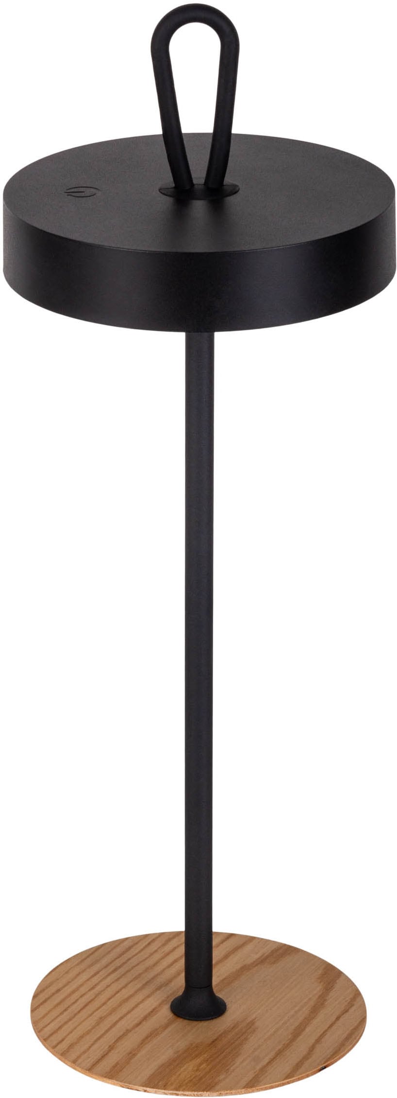 my home LED Tischleuchte »Charmont mit Holzfuß, abnehmbares Kopfteil als Hängeleuchte verwendbar« LED-Modul 1 Stk. Warmweiß aufladbar, inkl Akku + USB Kabel, Kopfteil magnetisch, abnehmbar, Holz