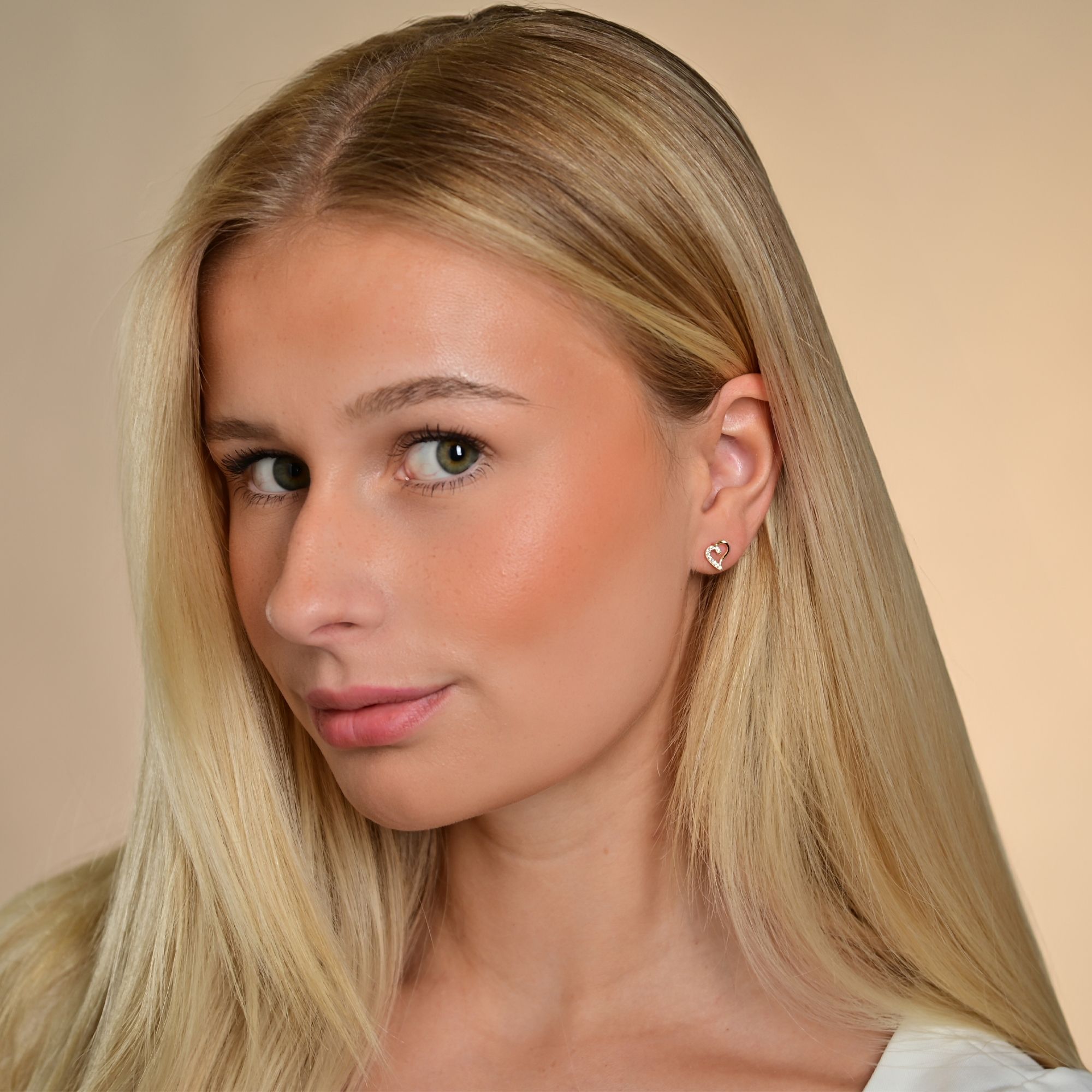 Adelia´s Paar Ohrhänger "Ohrringe – Ohrstecker Herz aus 925 Silber mit Zirkonia" Ideal als Geschenk zum einfach so