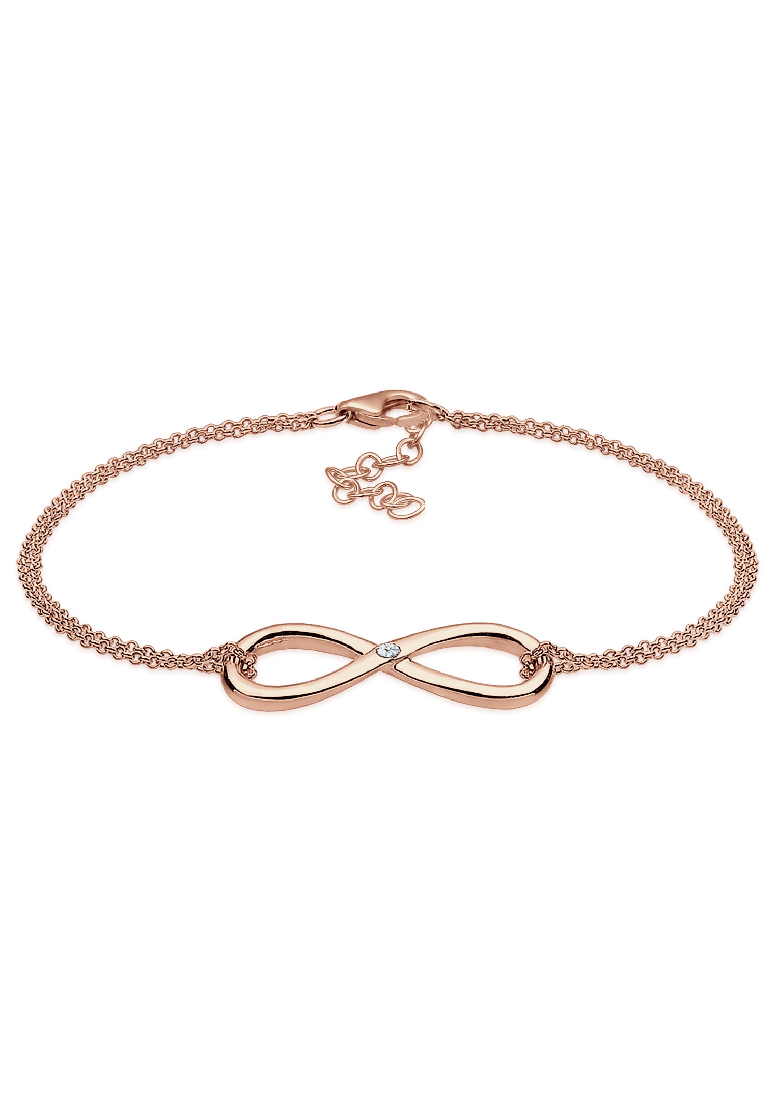 Elli DIAMONDS Armband »Infinity Ewig Diamant (0.03 ct.) 925 Silber«