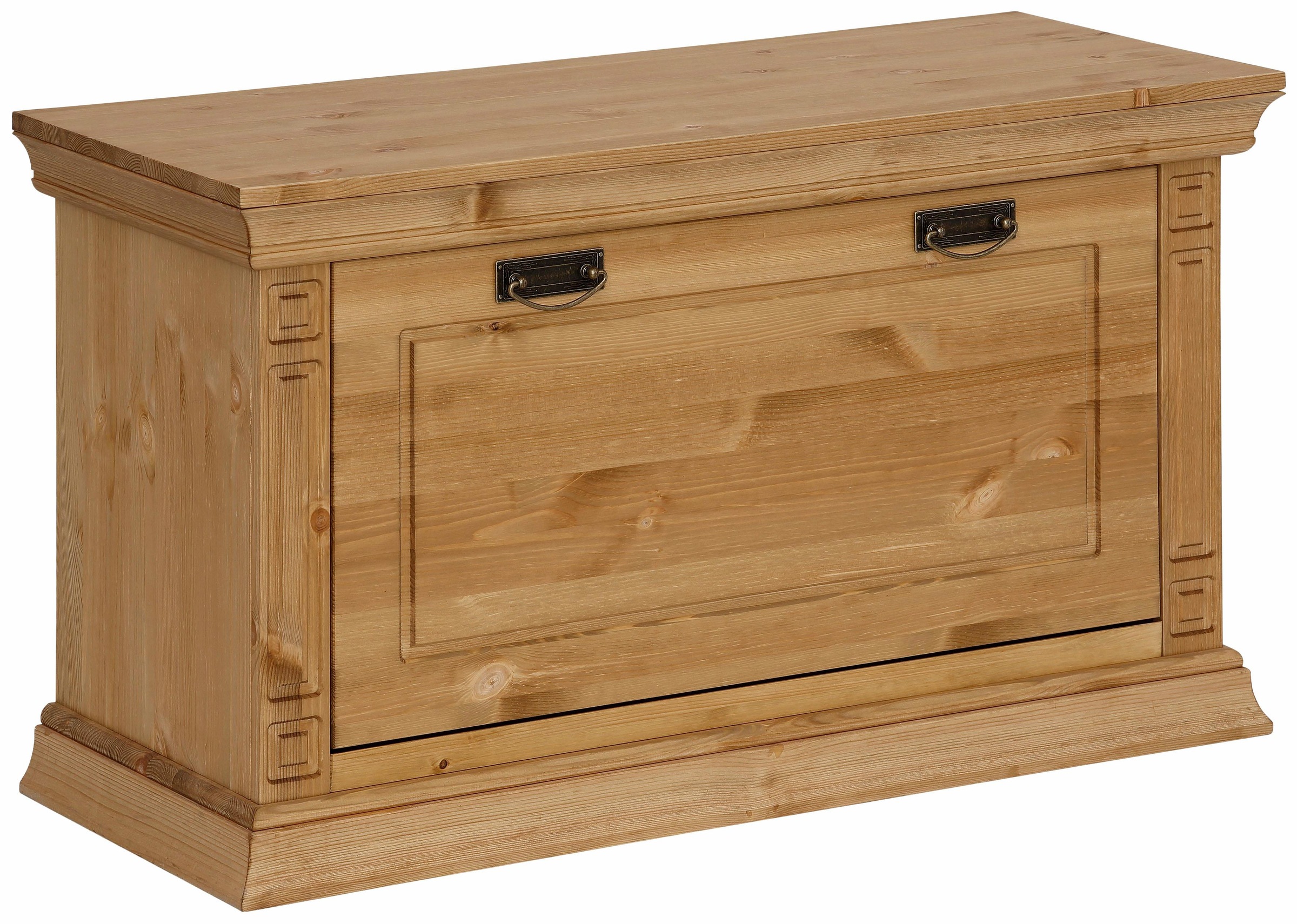 Schuhbank OTTO HOME, B:96cm H:55cm T:39cm, beige, Massivholz, Sitzbänke, "Vinales"