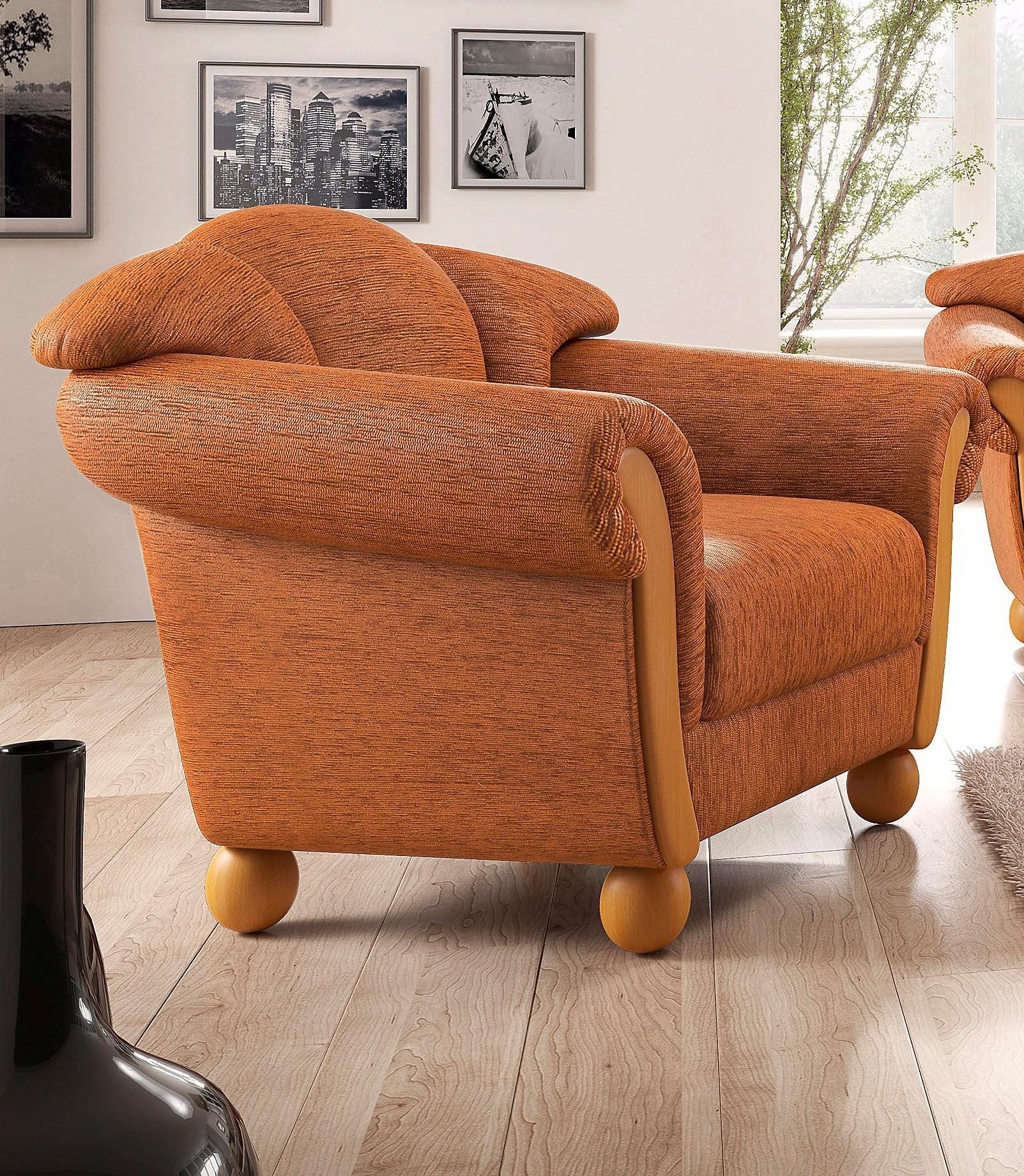 Home affaire Sessel "Milano, bequemer Loungesessel im Landhaus-Stil" günstig online kaufen