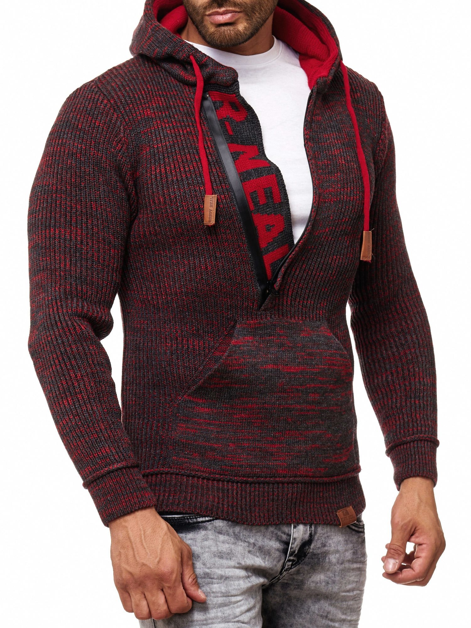 Rusty Neal Kapuzensweatshirt, mit stylischem Ausschnitt