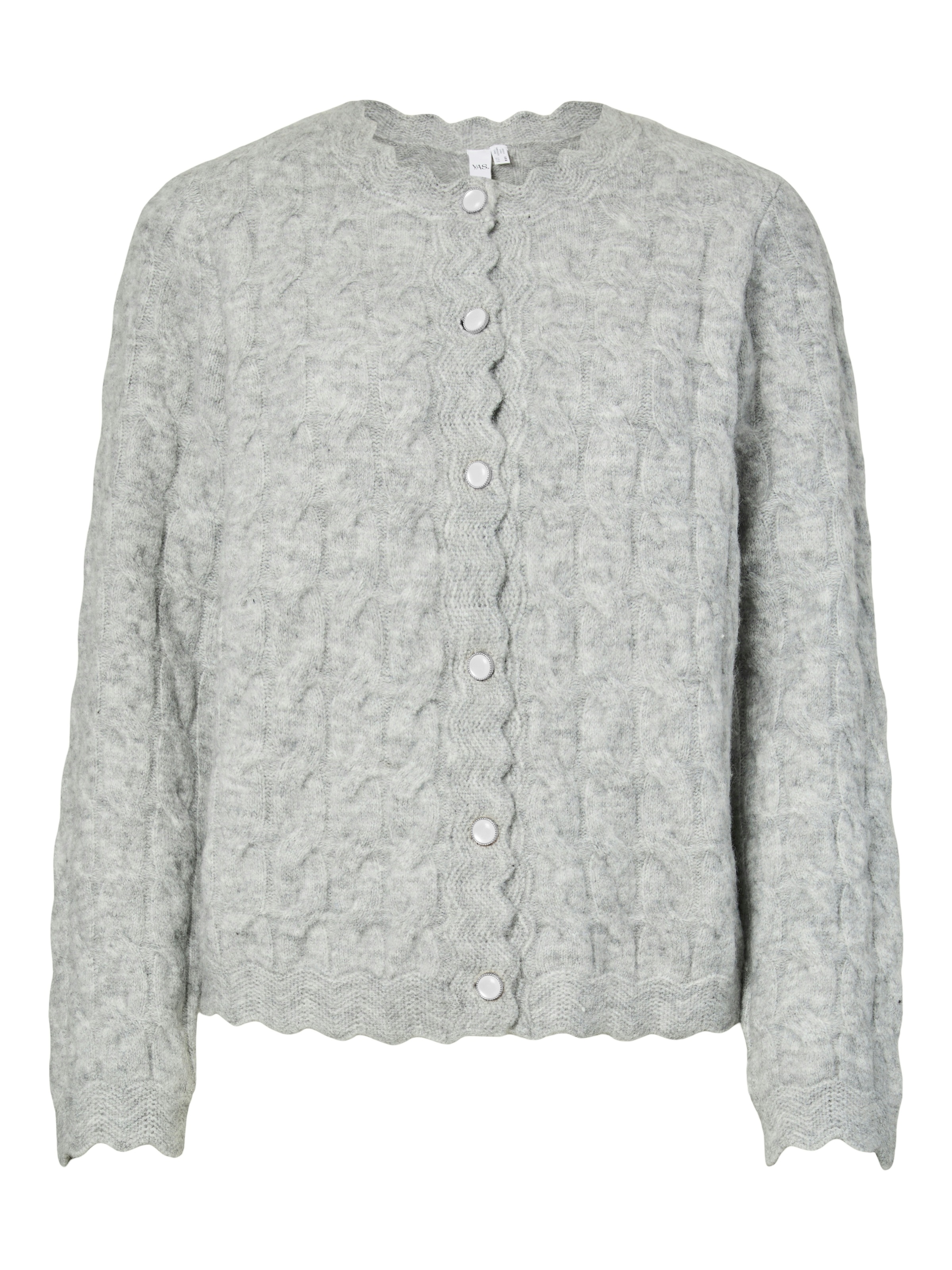 Yas Bubera Knit Cardigan Light Grey Melange S Women 3