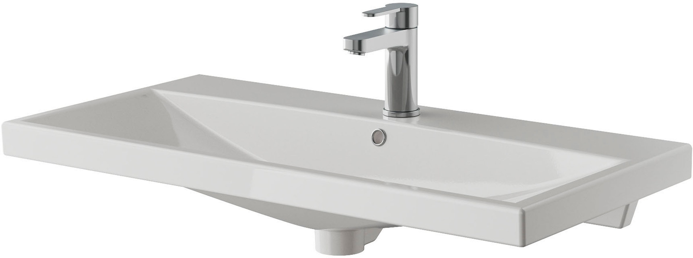 Saphir Badmöbel-Set »Serie 4035 2-teilig, Keramikwaschtisch mit LED-Spiegelschrank«, (Set), 90 cm breit, inkl. Türdämpfer, 2 Schubladen, 3 Türen, 6 Einlegeböden