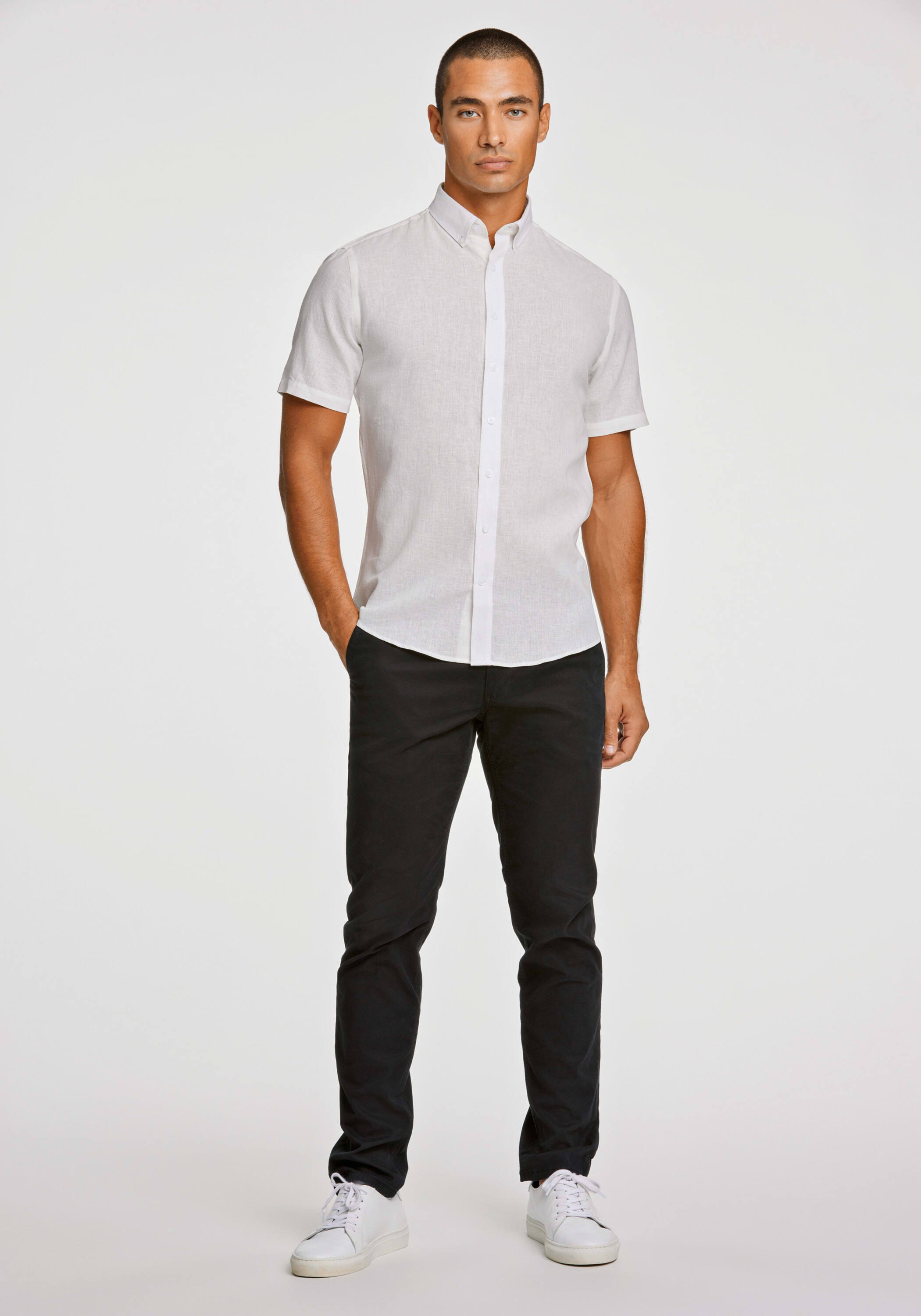 LINDBERGH Leinenhemd »Leinenhemd (Kurzarm) Slim Fit«