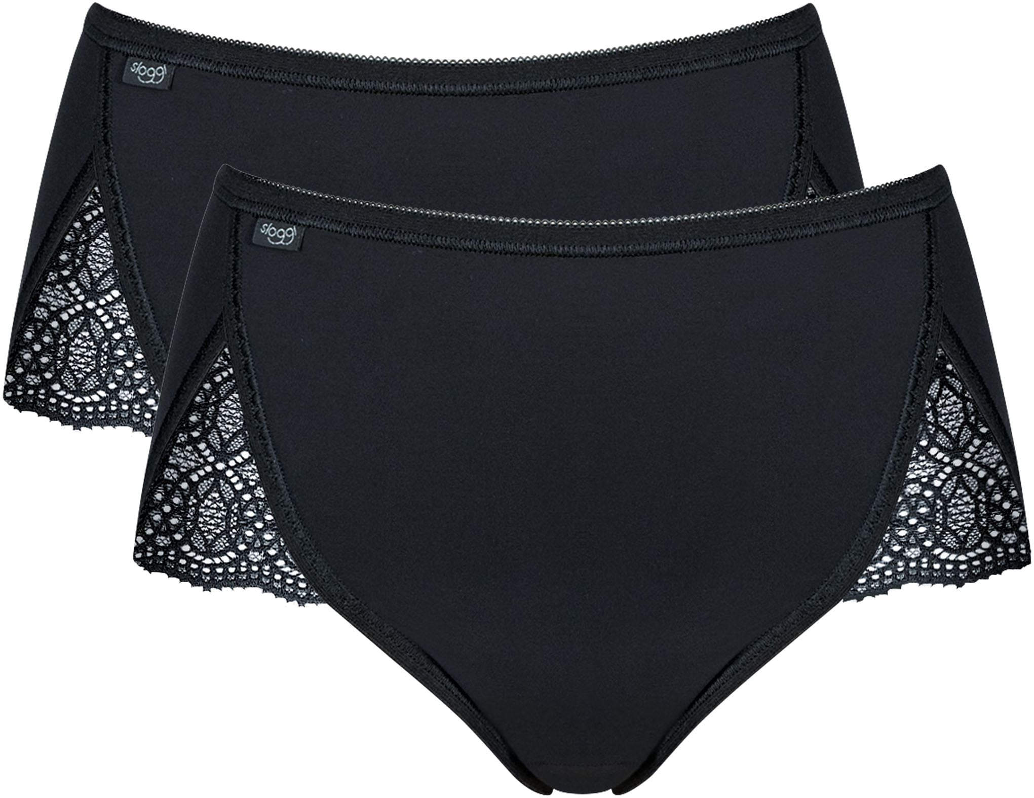 sloggi Maxislip "Pure Sense Luxe", (2er Pack), feminine Spitze, Microfaser, günstig online kaufen