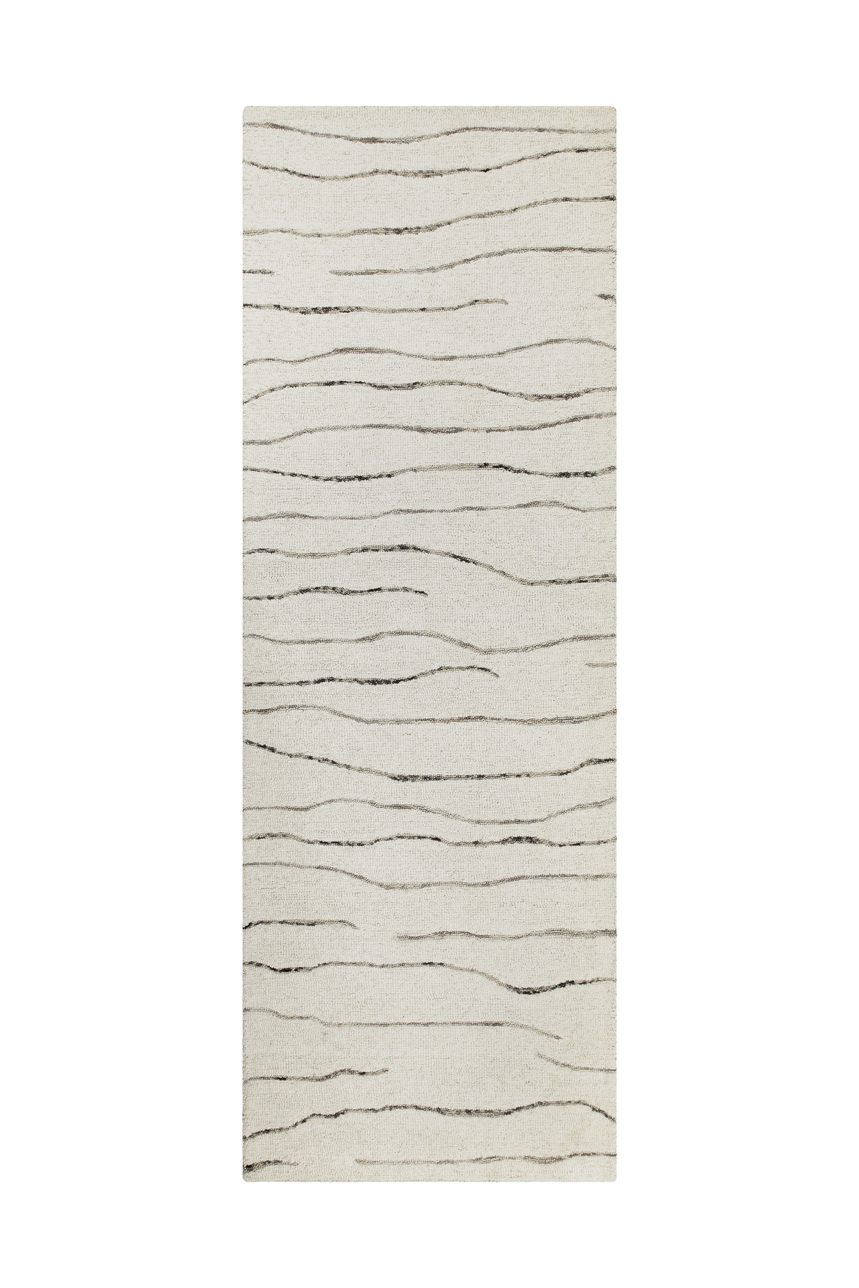 Wecon home Wollteppich »Hamptons ELEVEN«, rechteckig, 10 mm Höhe, Läufer, Schurwolle, Kurzflor, Wohnzimmer, Schlafzimmer, Wellen
