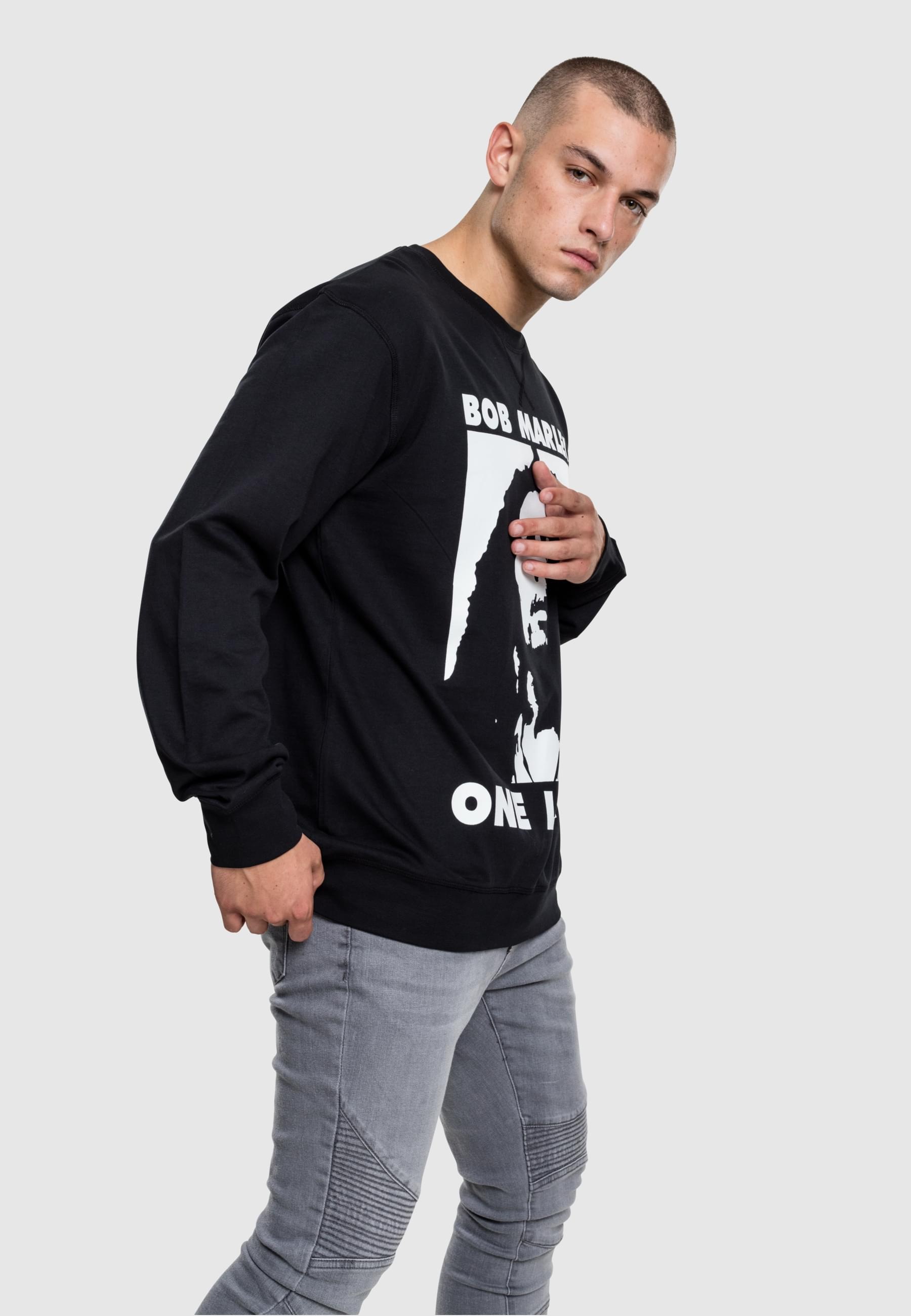 MisterTee Rundhalspullover »MisterTee Herren Bob Marley One Love Crewneck«, (1 tlg.)