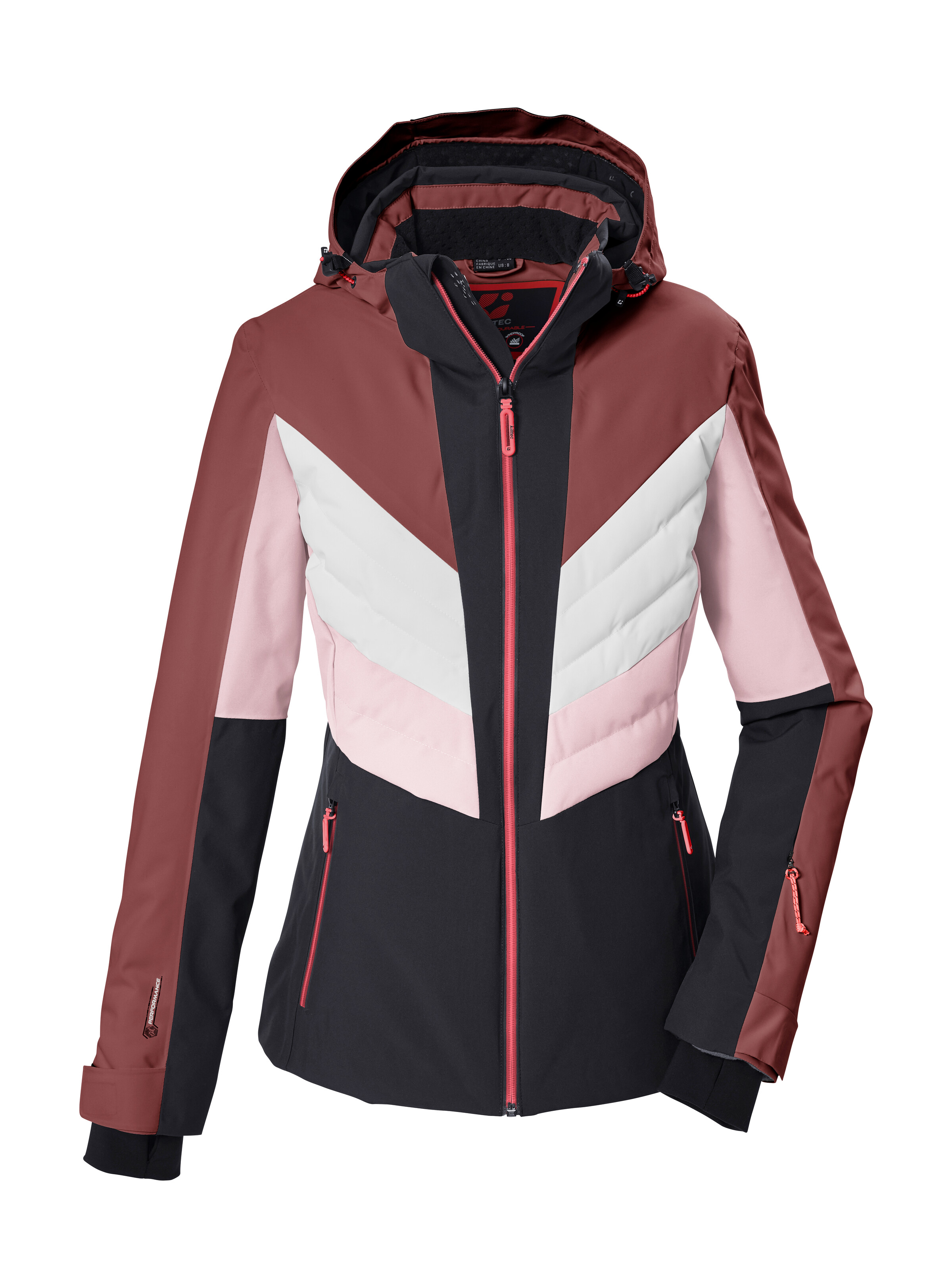 Killtec Skijacke "KSW 107 WMN SKI JCKT" Wasserdichte, atmungsaktive Skijacke mit abnehmbarer Kapuze