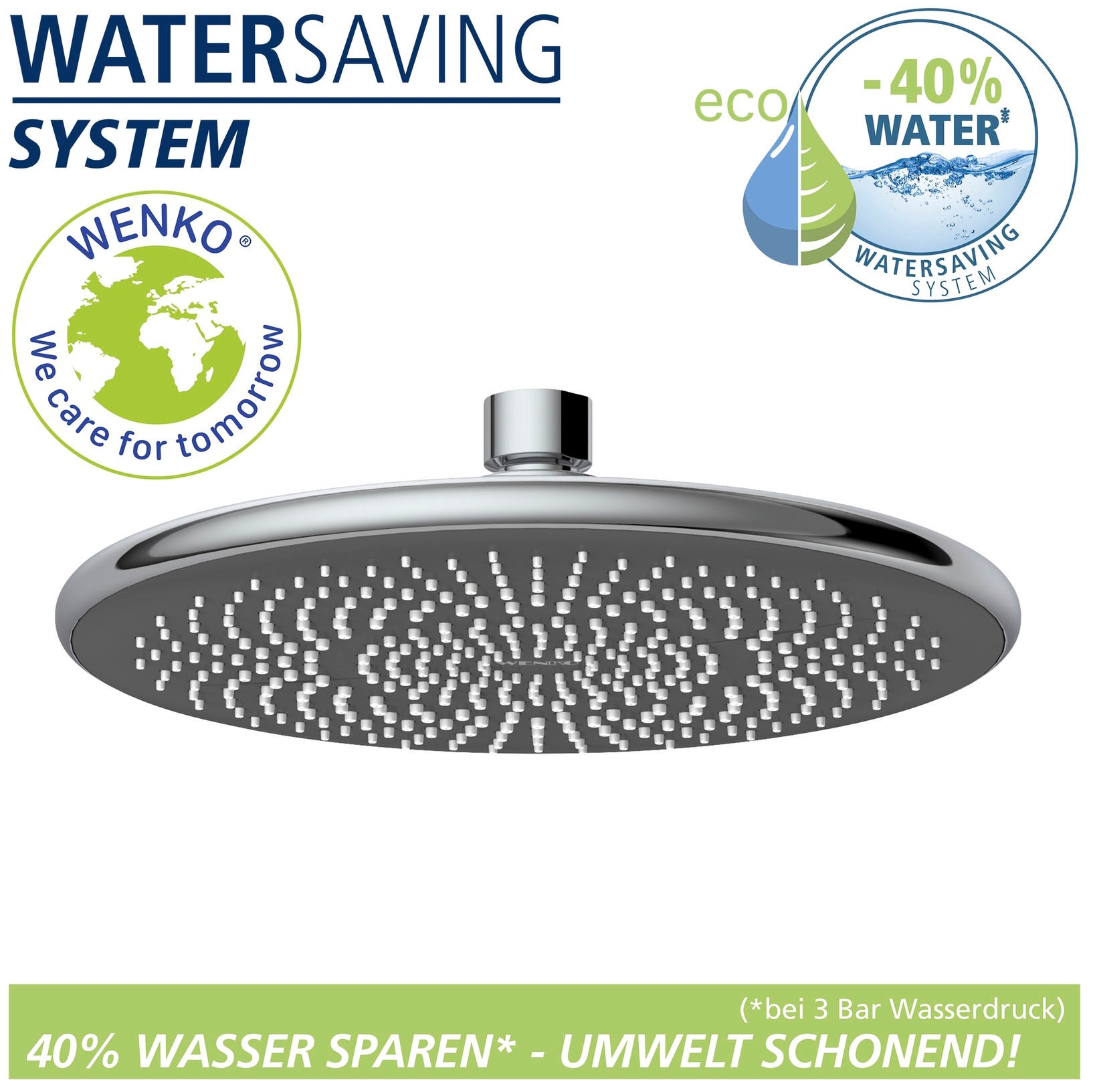 Thumbnail - WENKO Regenduschkopf "Watersaving" 1 Stk. tlg. Ø 22,5 cm