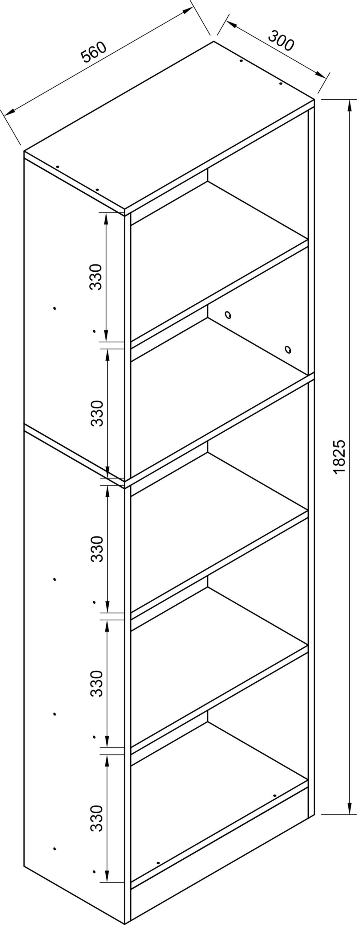 VCM Standregal »Holz Stand Regal Bücher Bücherregal Dilos XL 5f«