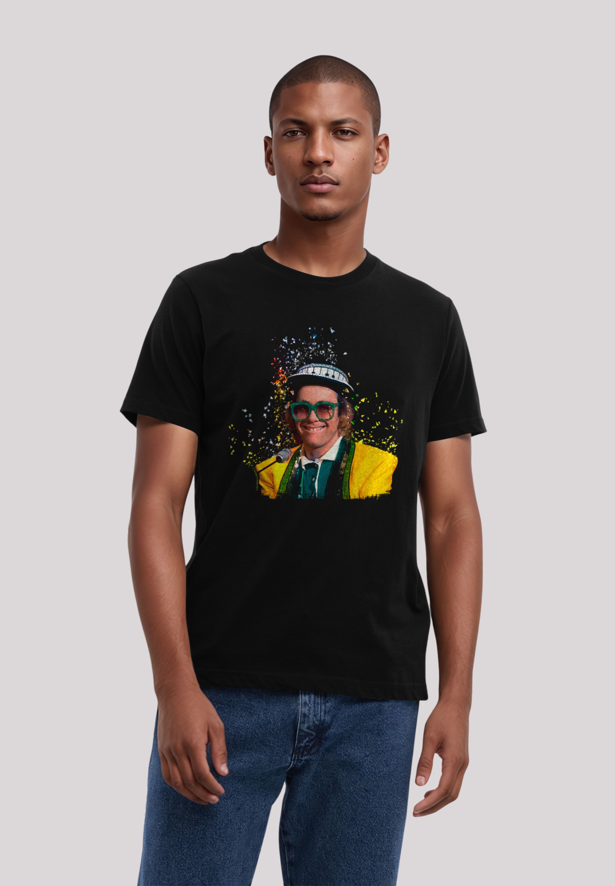 F4NT4STIC T-Shirt "TV Times Elton John At The Piano 1977", Premium Qualität günstig online kaufen