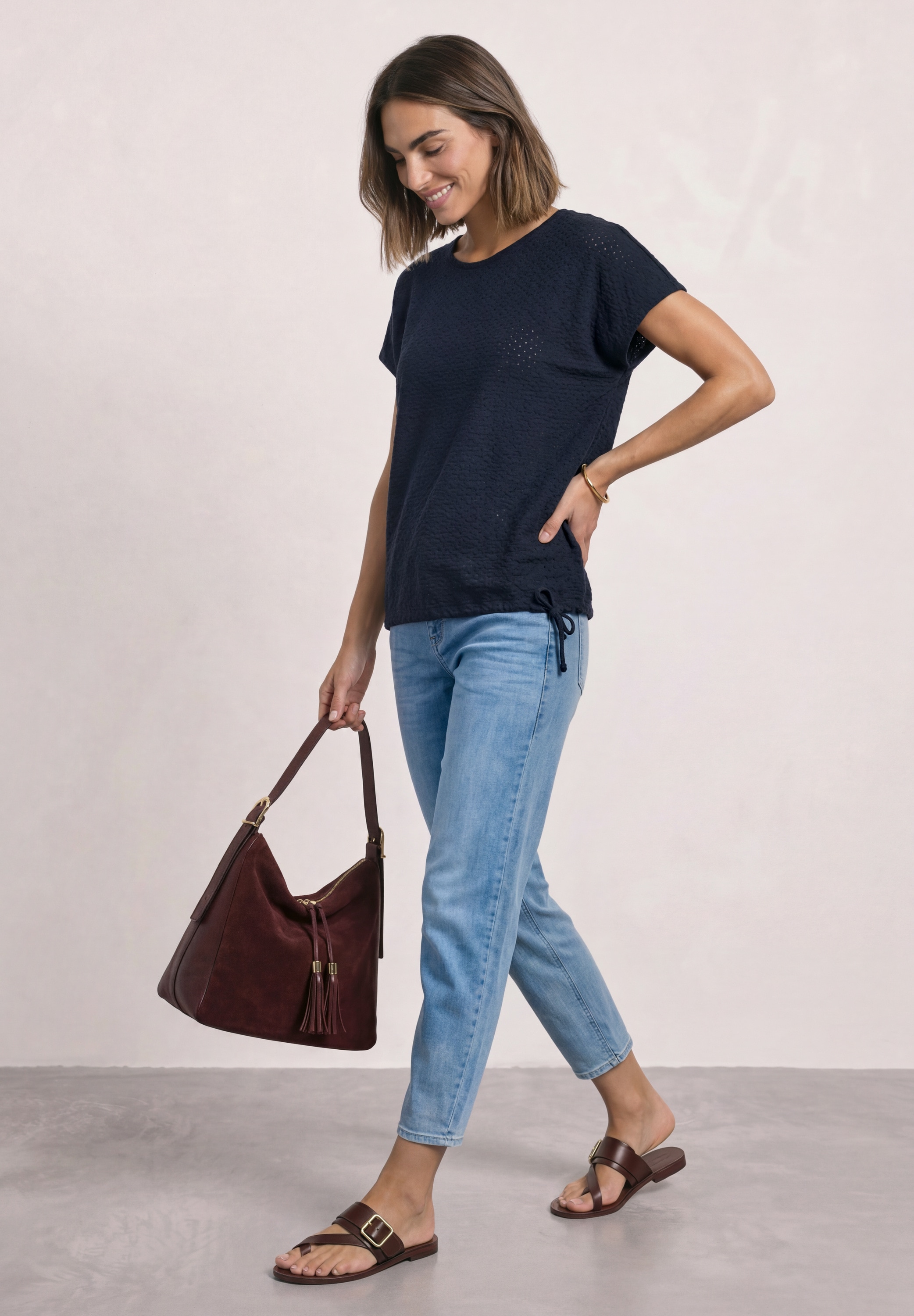 STREET ONE T-Shirt mit Rundhalsausschnitt