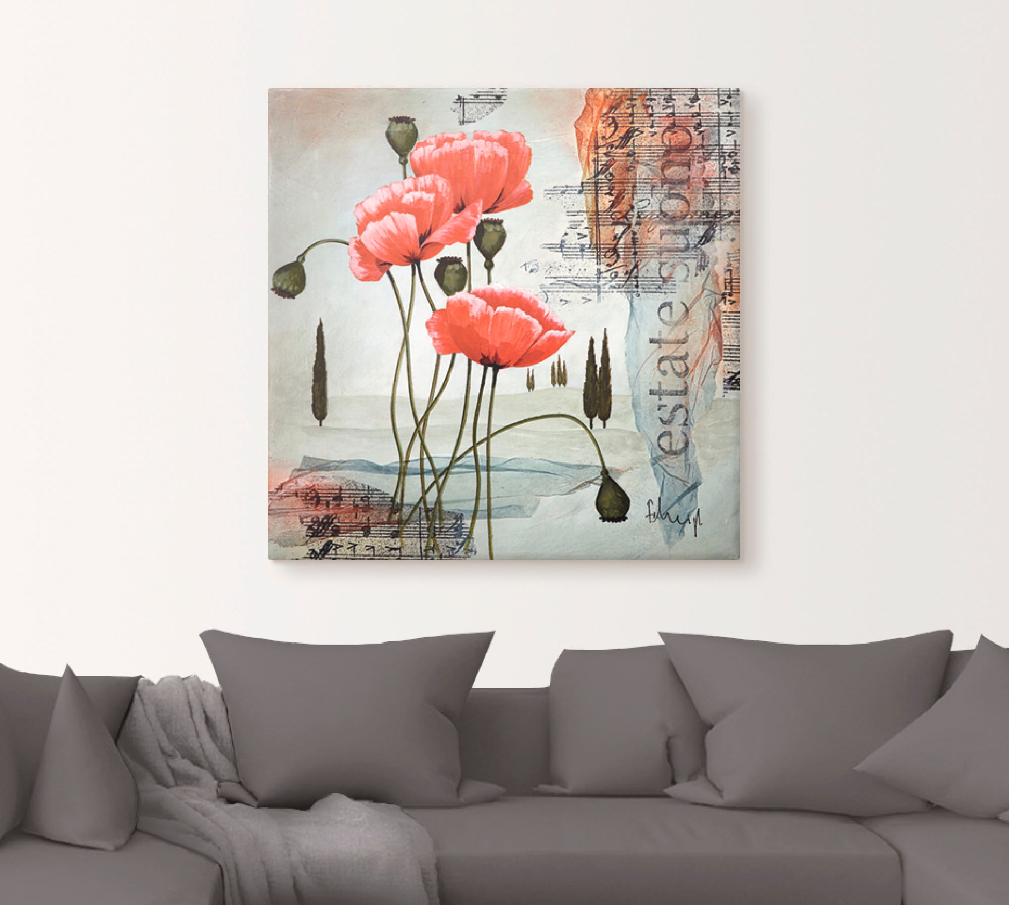 Artland Wandbild »Klatschmohn«, Blumen, (1 St.), als Leinwandbild, Poster, Wandaufkleber in verschied. Größen