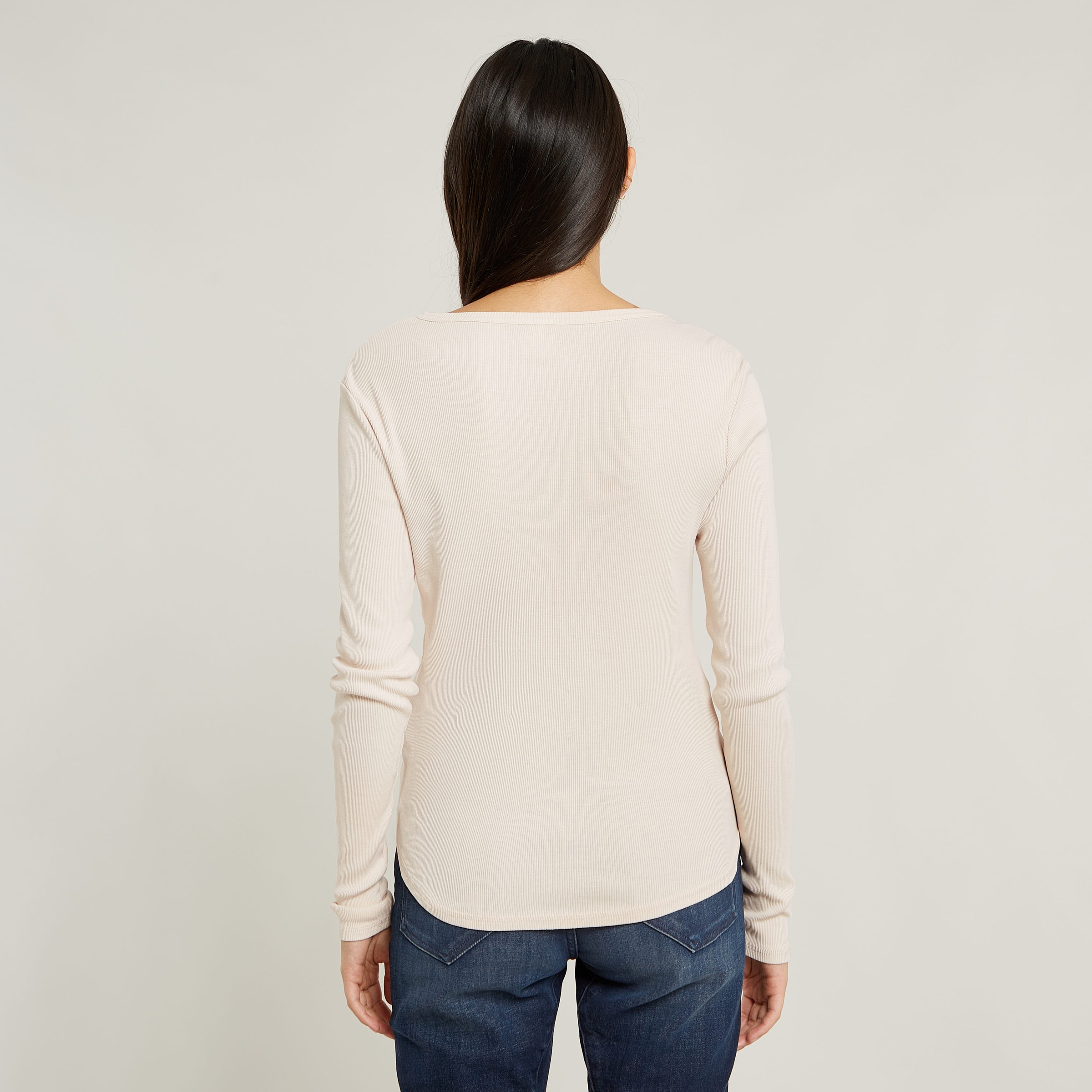 G-STAR Langarmshirt "Deep v slim", mit Knopfverschluss günstig online kaufen