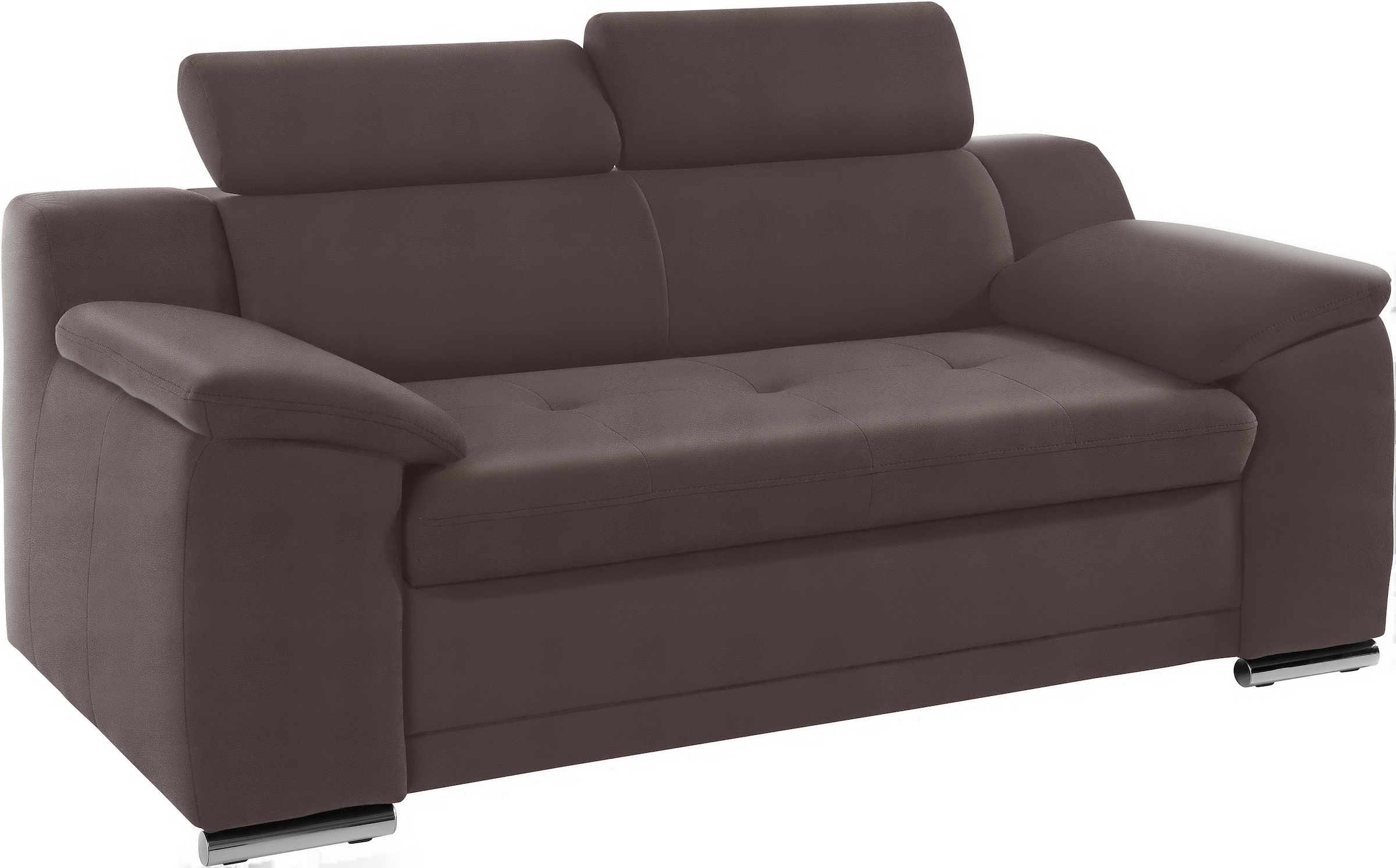 sit&more 2-Sitzer "Andiamo, B: 180 cm, Kopfteilverstellung, komfortable Sitzhöhe 43 cm" Frei im Raum stellbar, hochwertige Verarbeitung, stilvolles Design