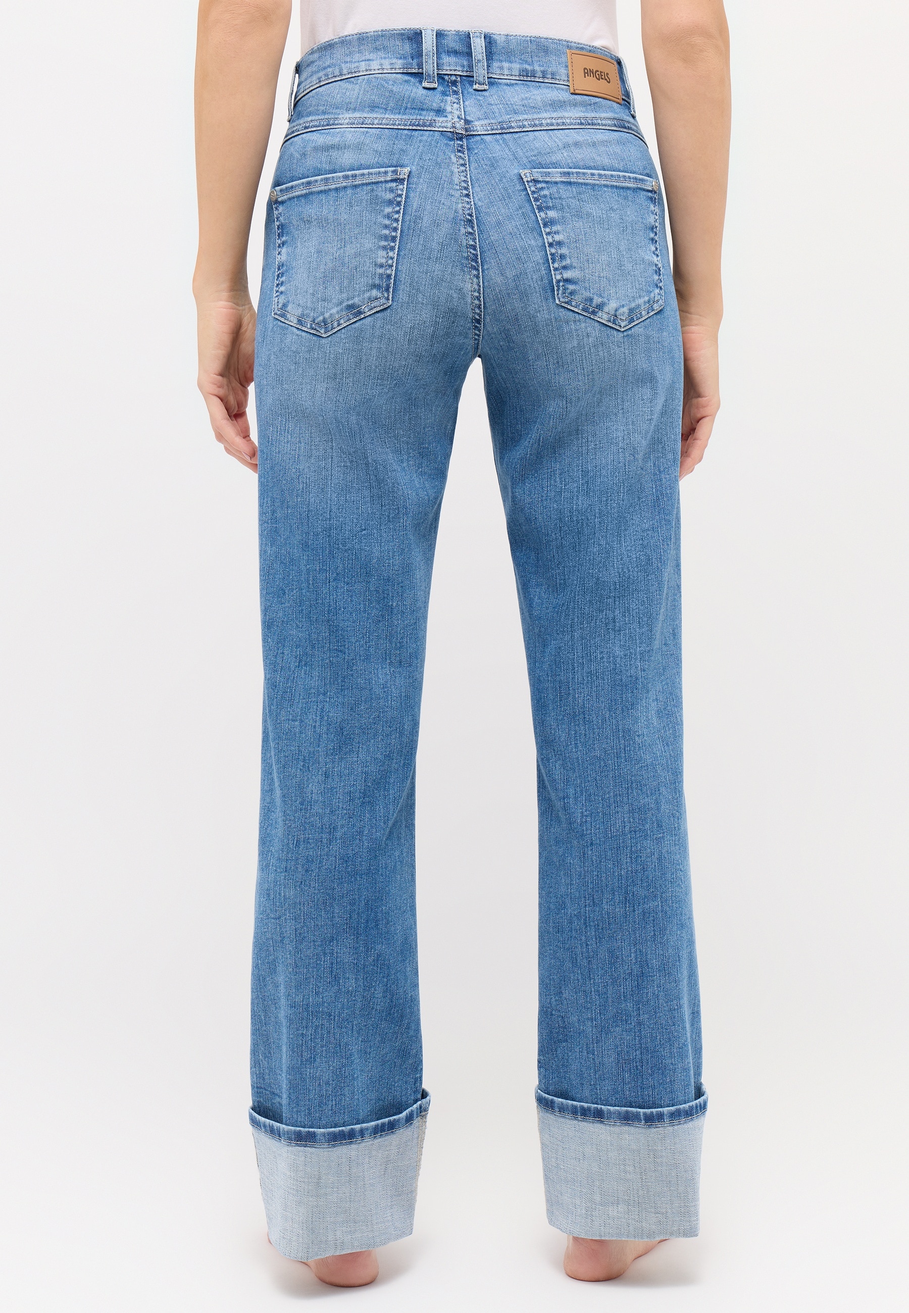 ANGELS Straight-Jeans »LARA TU« mit umgeschlagenem Bein