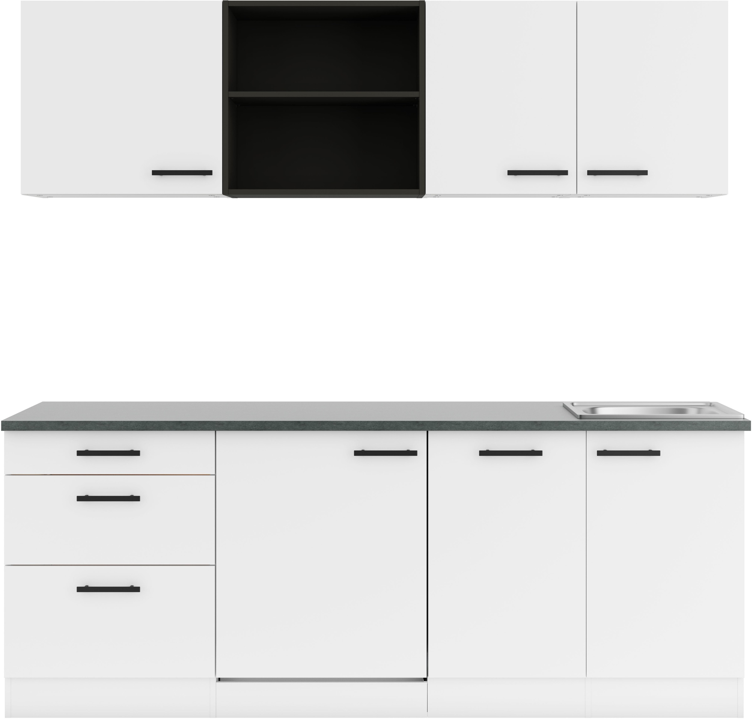 OPTIFIT Küchenzeile "Palma", Breite 210 cm, wahlweise mit E-Geräten, seiten günstig online kaufen