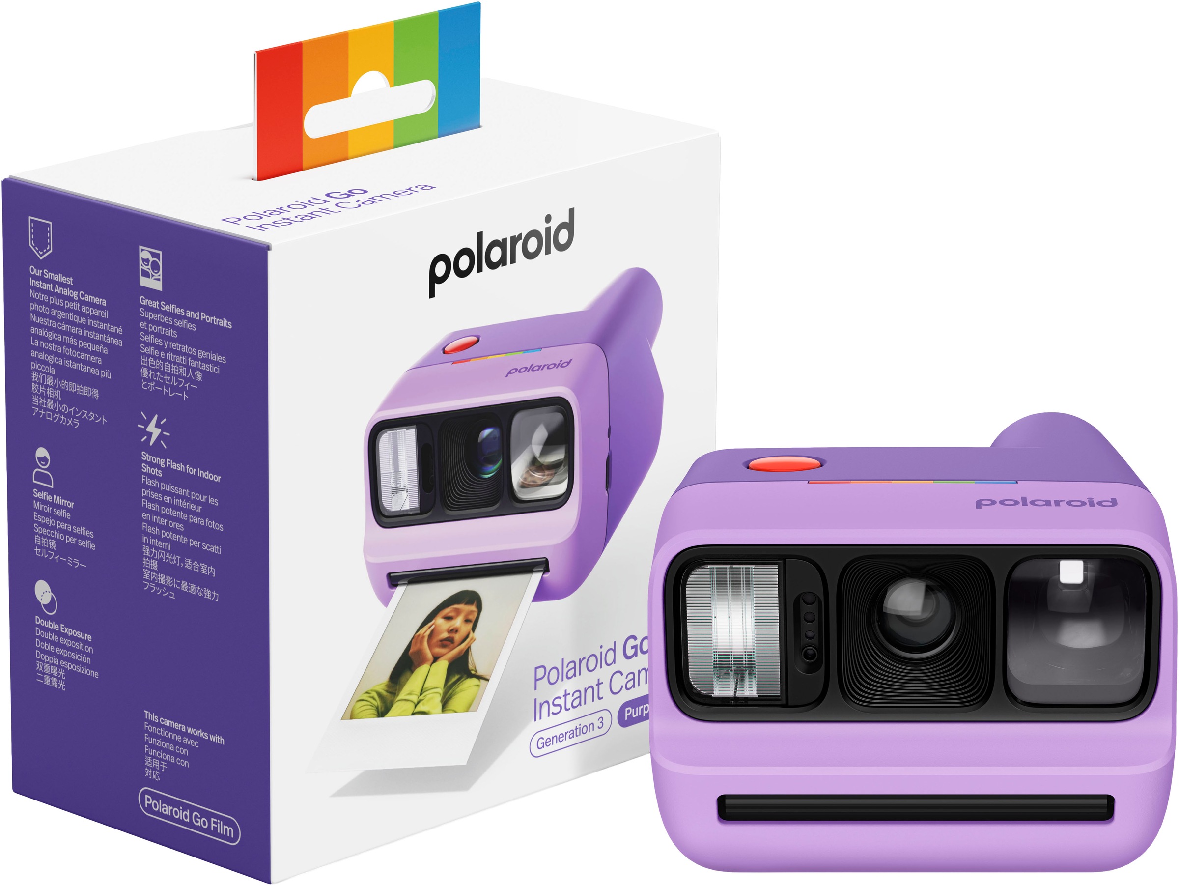 POLAROID Sofortbildkamera "Go Gen 3", lila, B:10,65cm H:8,38cm T:6,46cm, Fotokameras - Einheitsgröße
