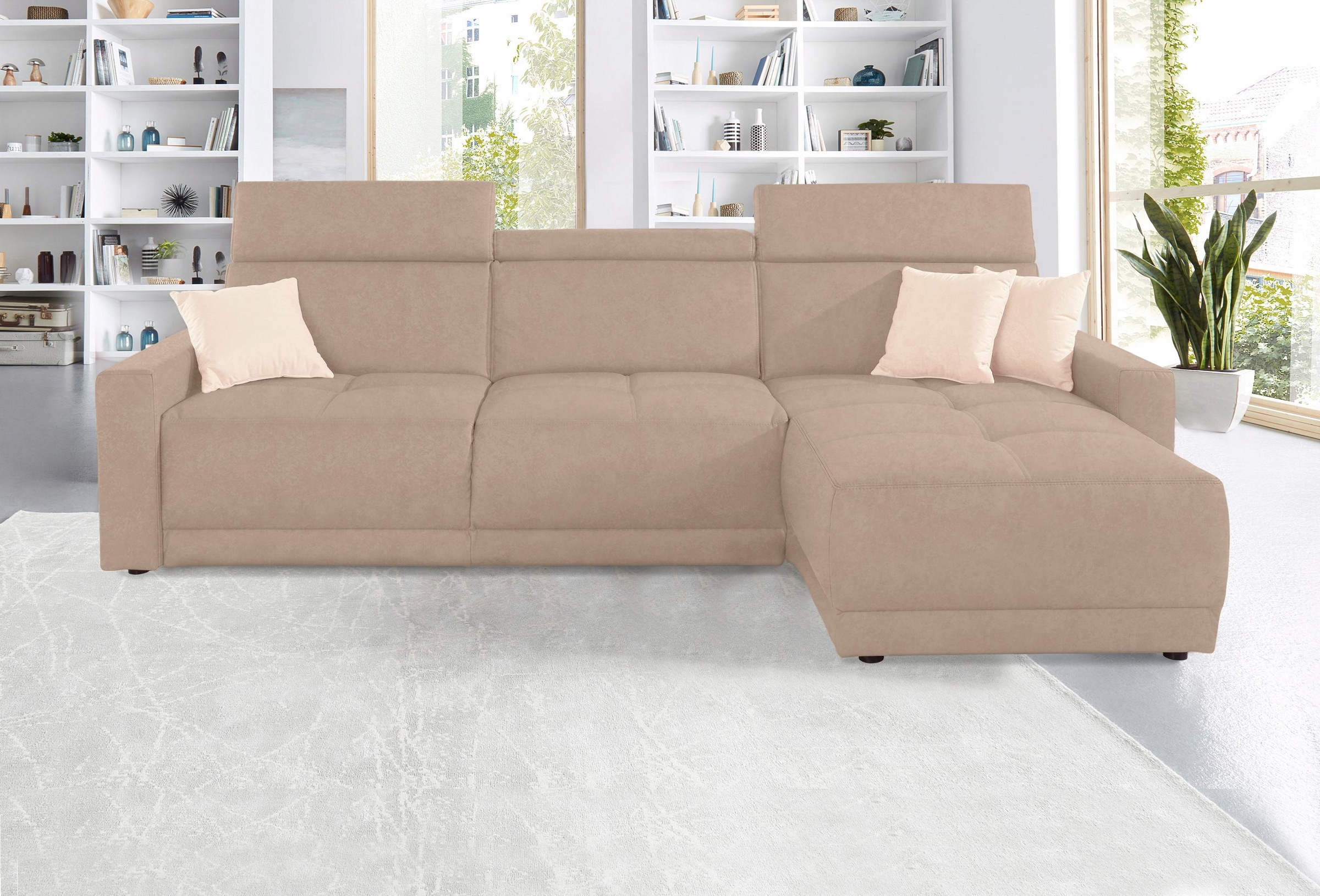 DOMO collection Ecksofa "Ava mit moderner Sitzheftung & toller Doppelnaht, günstig online kaufen