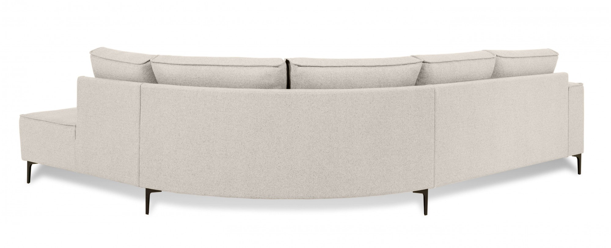 Places of Style Ecksofa »Casina«, mit abgerundeter Ottomane, in einem weichen Chenille-Stoff