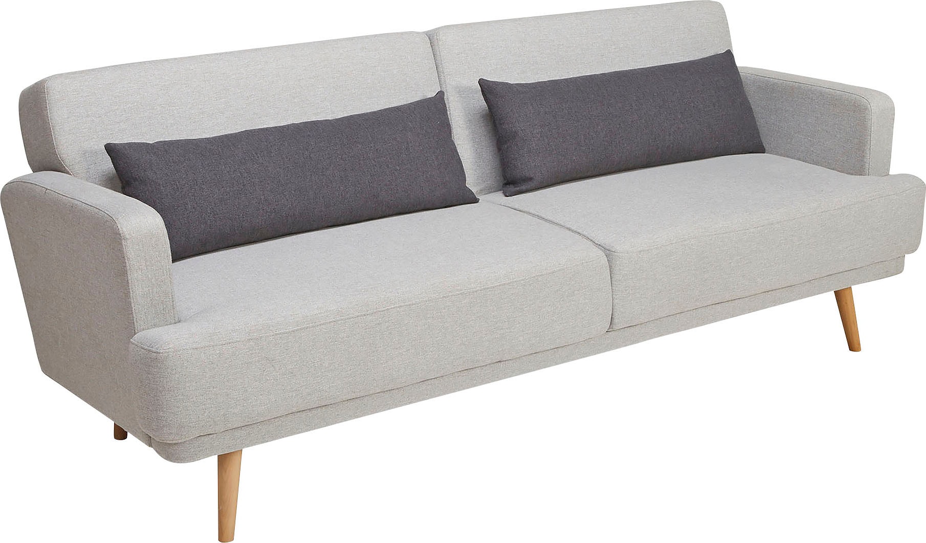 SalesFever Schlafsofa »Malmö, 2,5-Sitzer, Sofa inkl. Zierkissen«, mit Schlaffunktion, Breite 214 cm