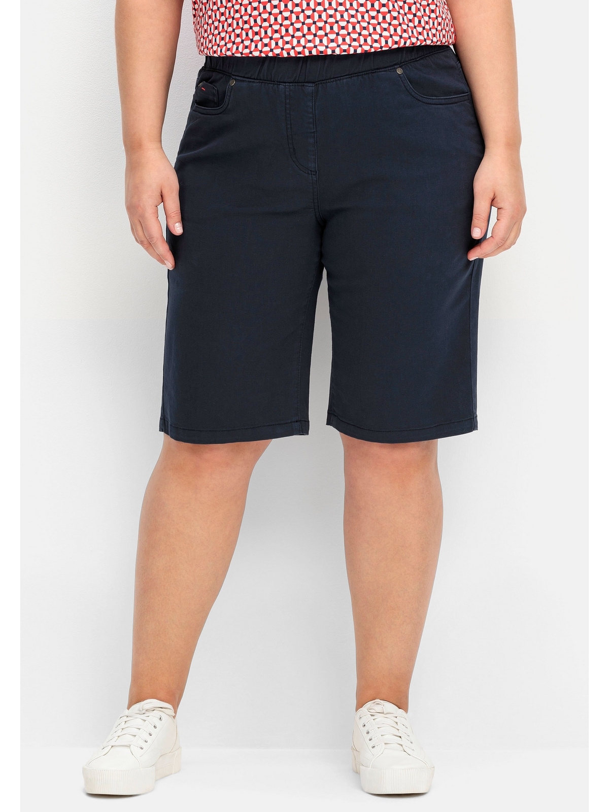 kaufen Sheego | Größen«, in BAUR Gummizugbund 5-Pocket-Form, Bermudas »Große mit online