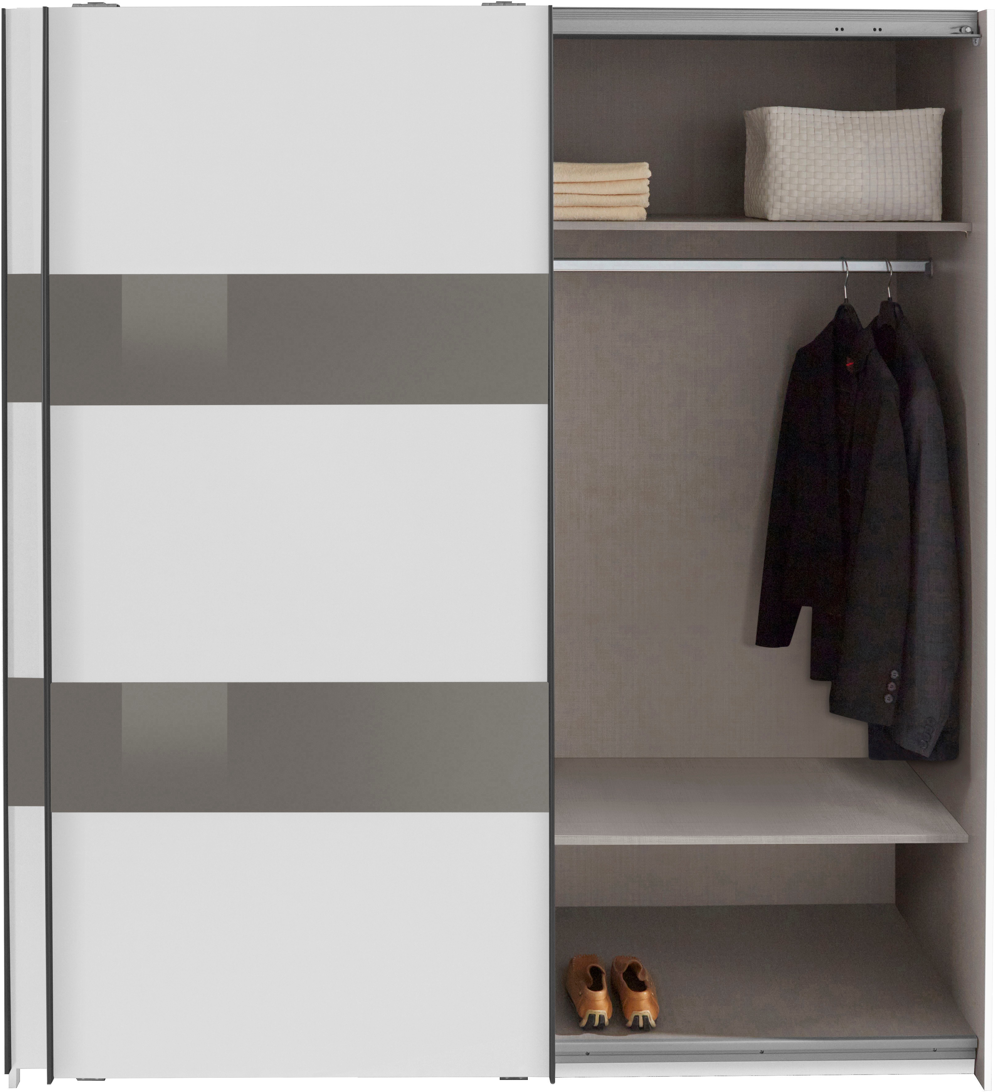 Thumbnail - Wimex Schwebetürenschrank "Altona" mit Glaselementen und zusätzlichen Einlegeböden