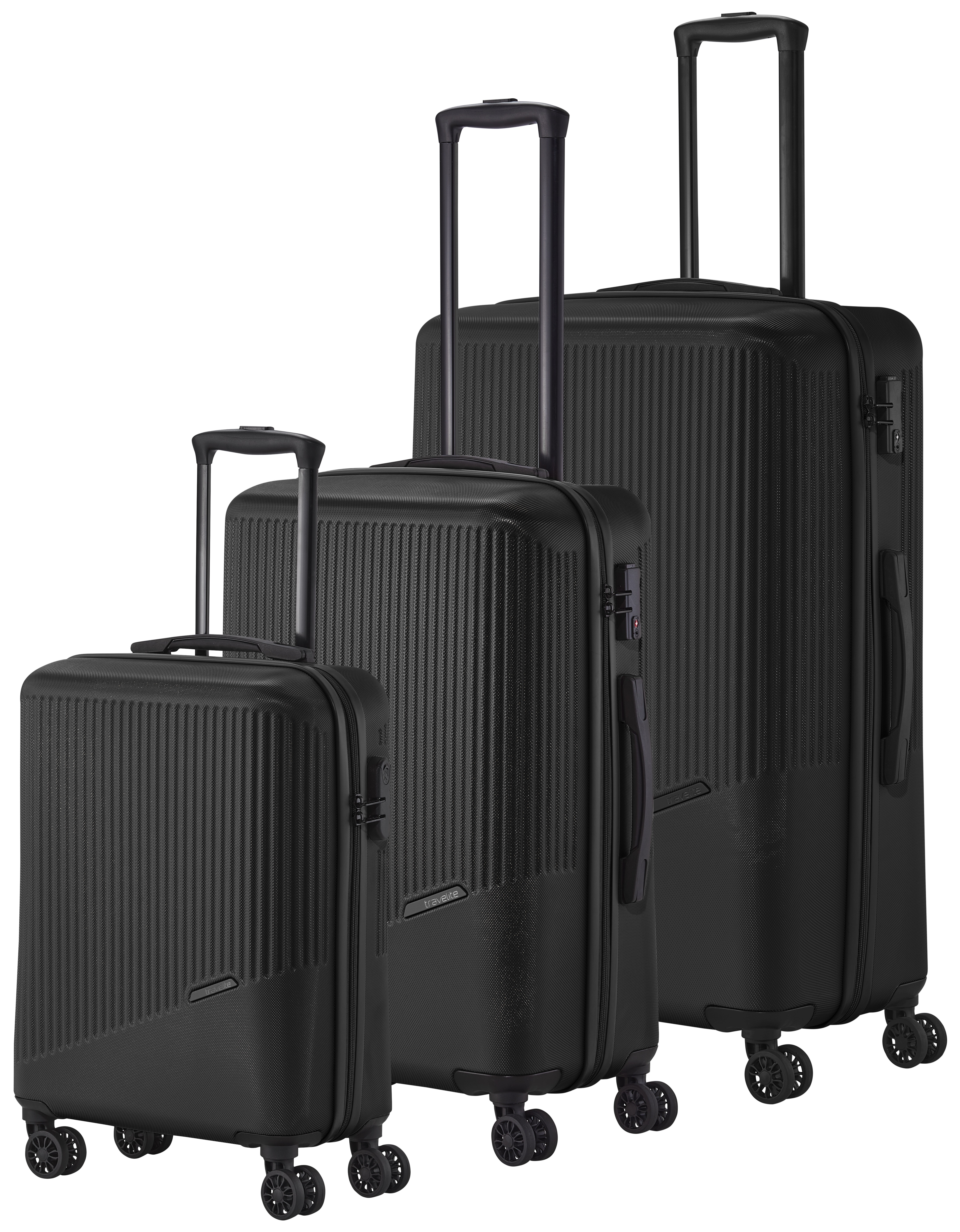 travelite Trolleyset "BALI 3-teilig Hartschale" TSA-Schloss – robustes Reisegepäck