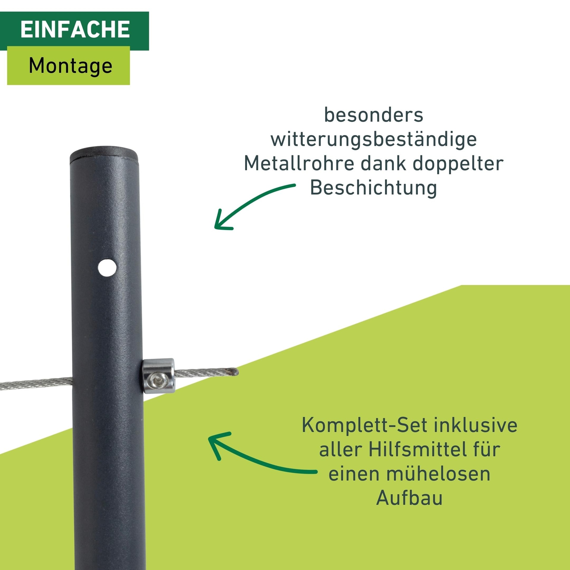 Windhager Rankhilfe »mit Edelstahlseil in dezenter Optik, Pflanzenstütze« langlebig und robust, 100 x 118 cm
