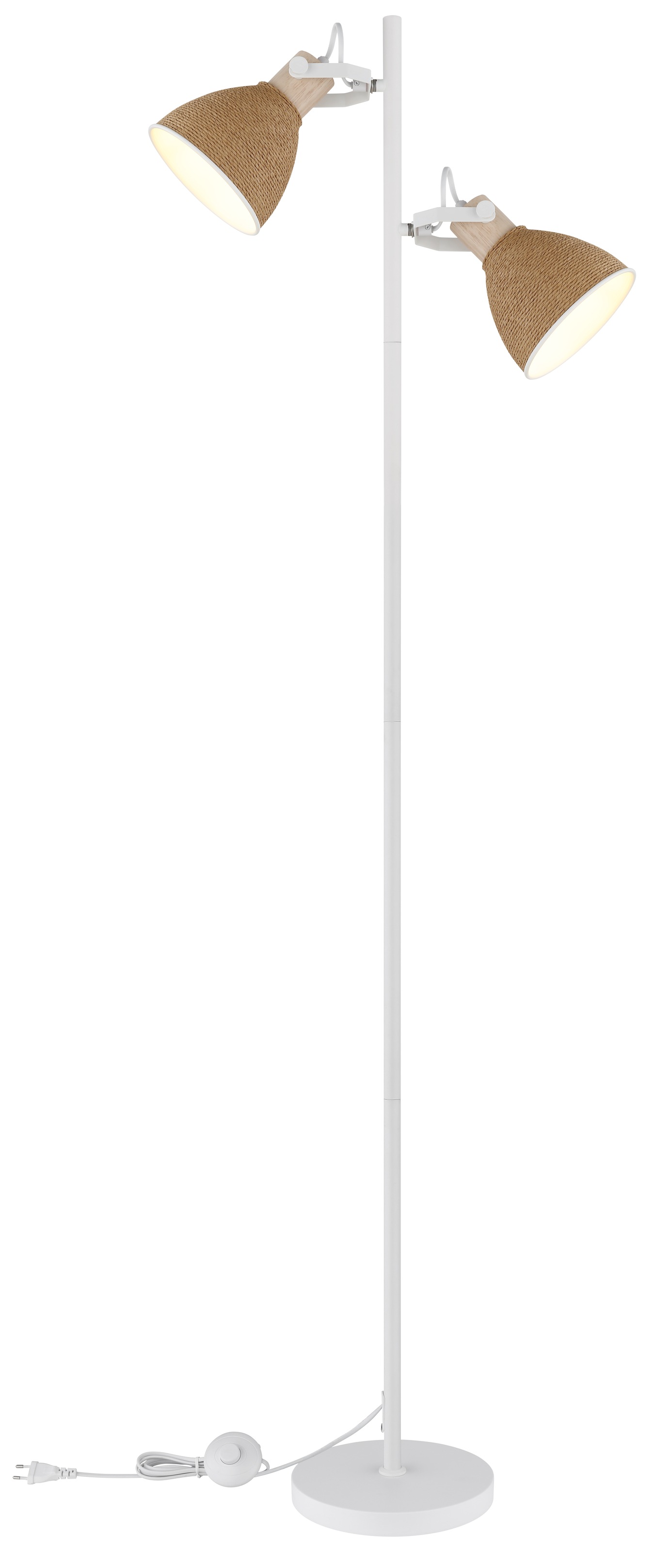 GLOBO LIGHTING Stehlampe »LYNDON« E14 1 Stk. Stehleuchte aus Holz & Metall, schwenkbar, flexibel & modern