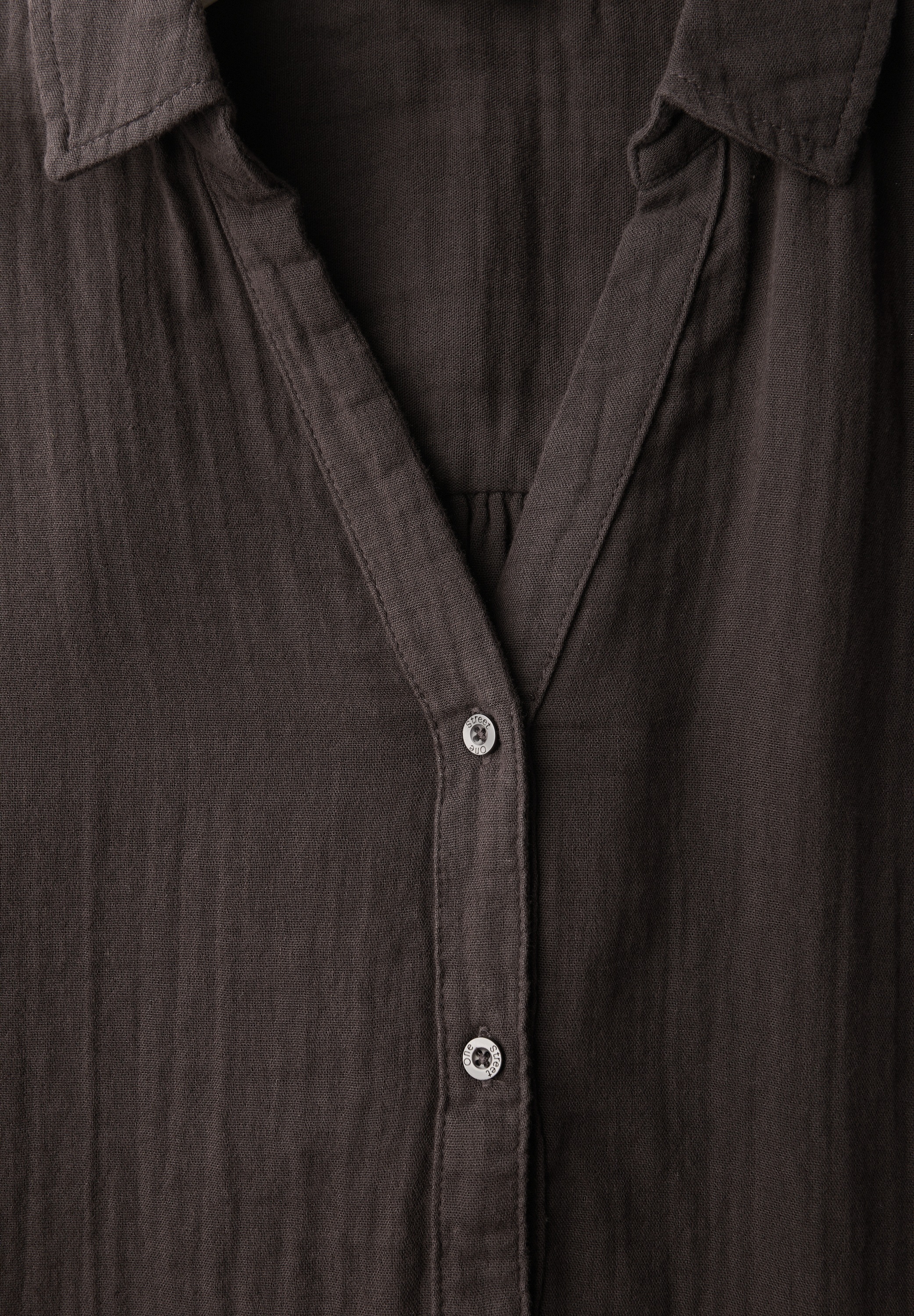 STREET ONE Hemdbluse, aus reiner Baumwolle