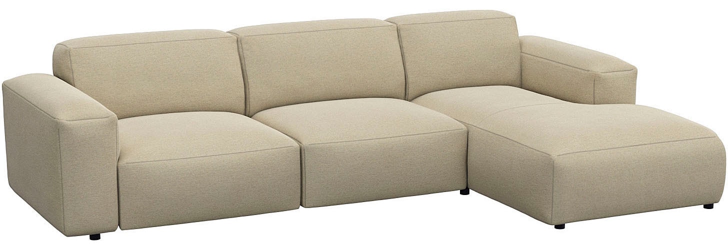 FLEXLUX Ecksofa »Lucera bequem und komfortabel durch hochwertigen Sitzaufbau, L.Form«, modern & anschmiegsam, Kaltschaum, Stahl-Wellenunterfederung