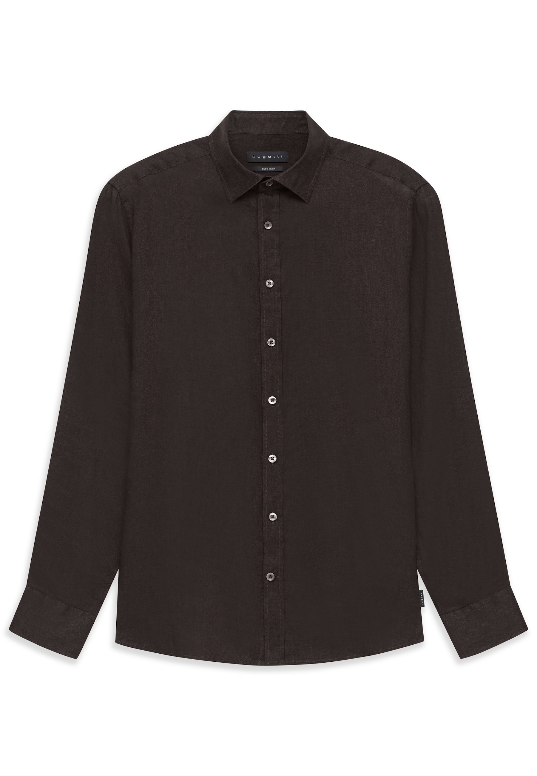 bugatti Leinenhemd »Modern Fit« mit Kentkragen