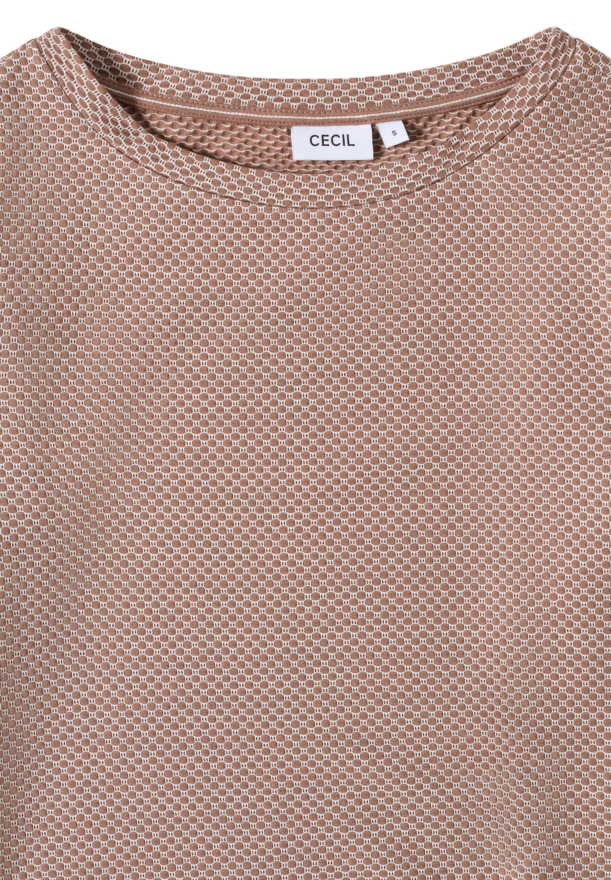 Cecil 3/4-Arm-Shirt, mit Materialmix